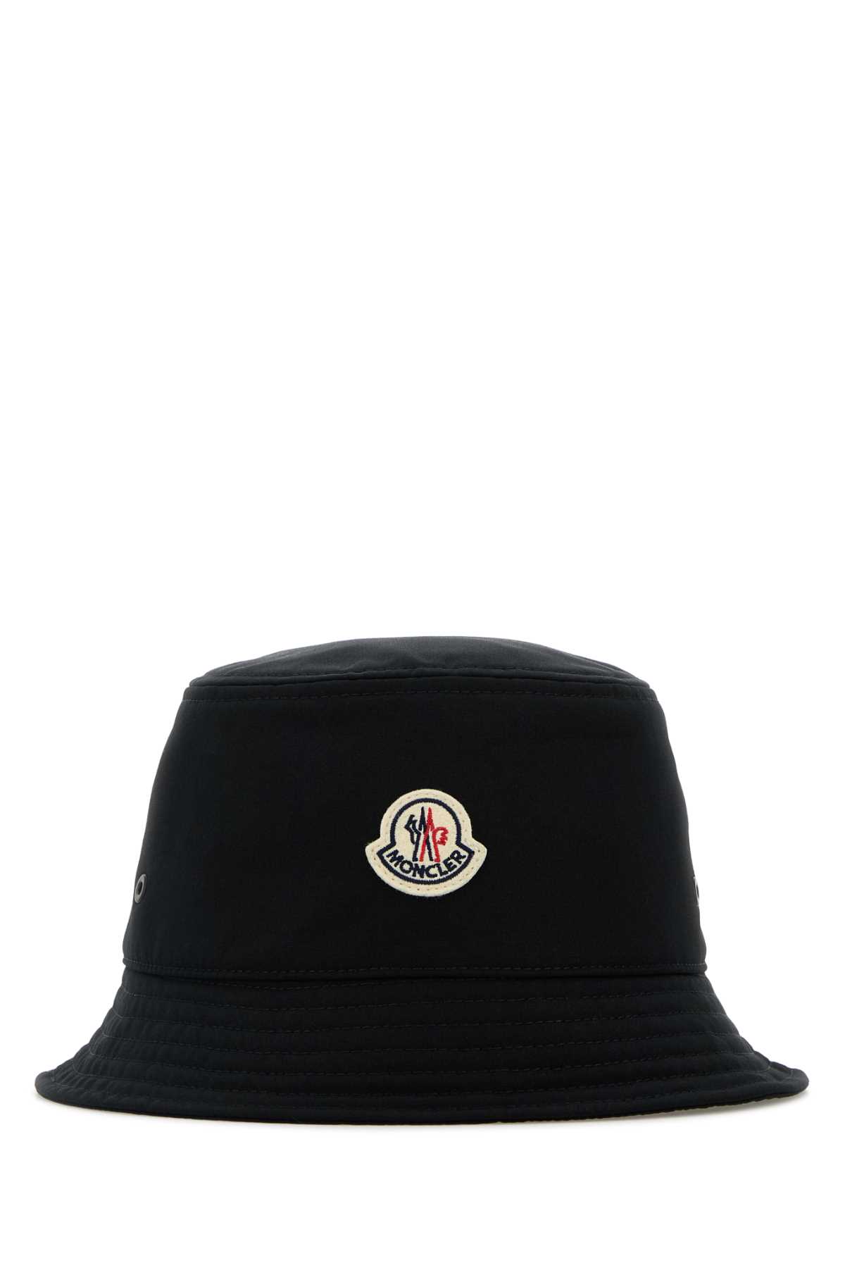 Moncler Black Canvas Bucket Hat In Gray