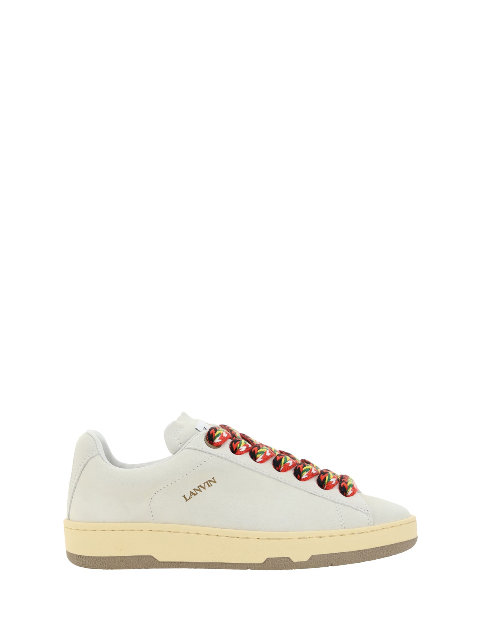Shop Lanvin Curb Sneakers In White