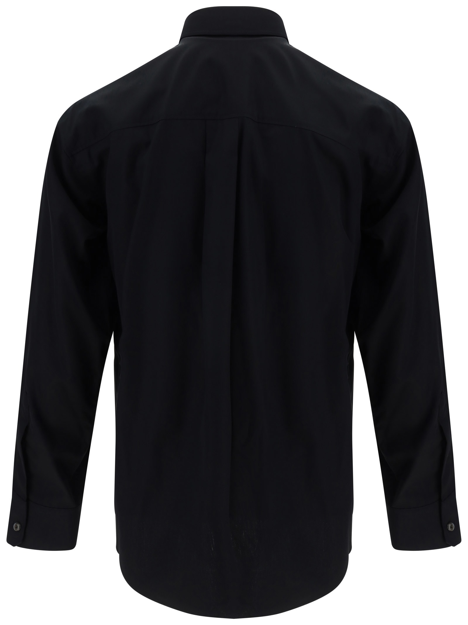 Dsquared2 Dsquared Men Black Stretch Poplin Shirt In 900