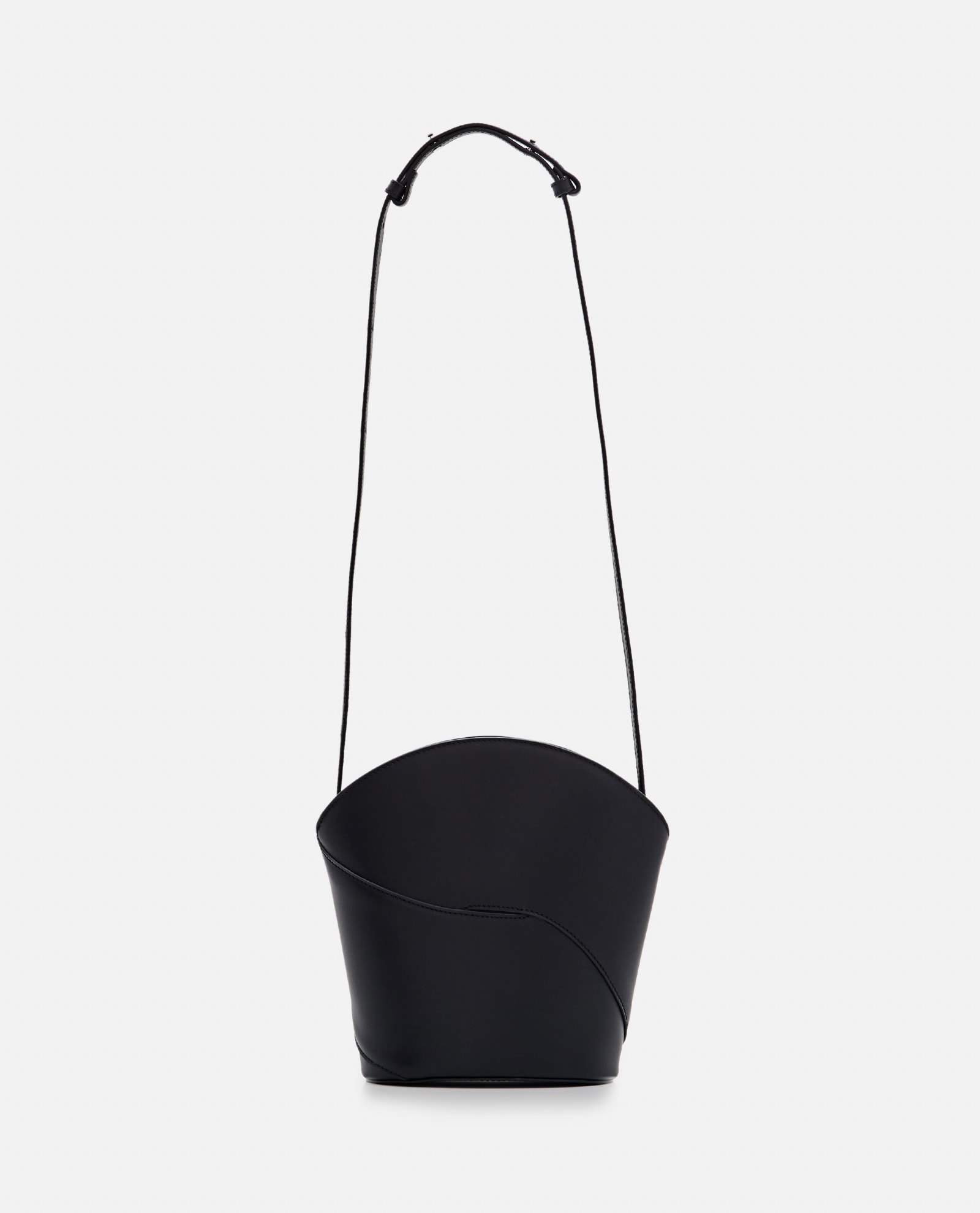 Shop Maeden Oru Zip Leather Shoulder Bag In Black