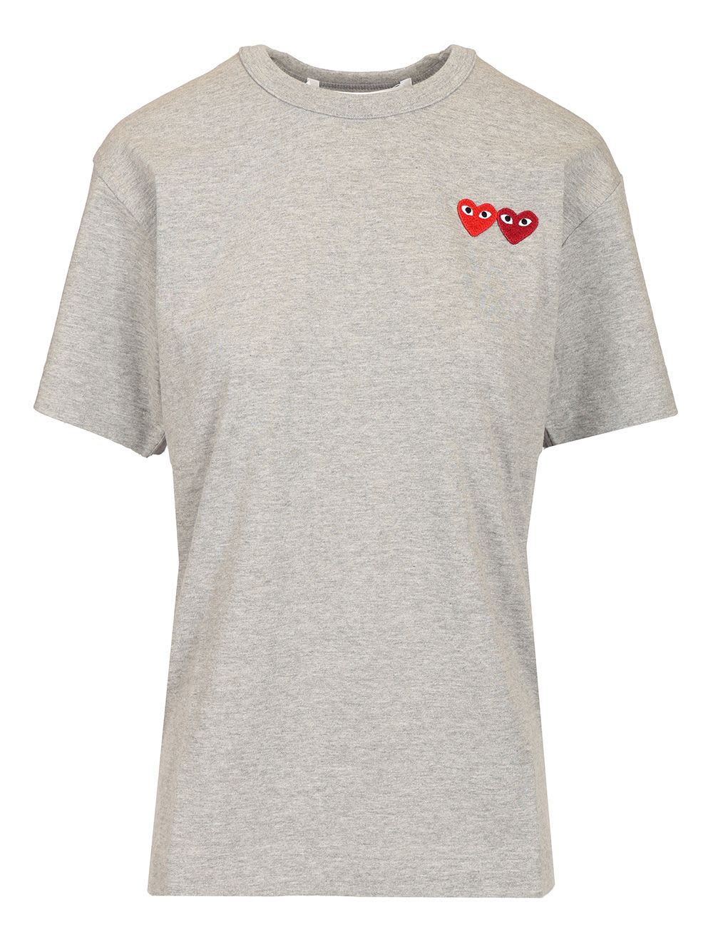 Comme Des Garçons Play Multi Hearts T-shirt In Gray