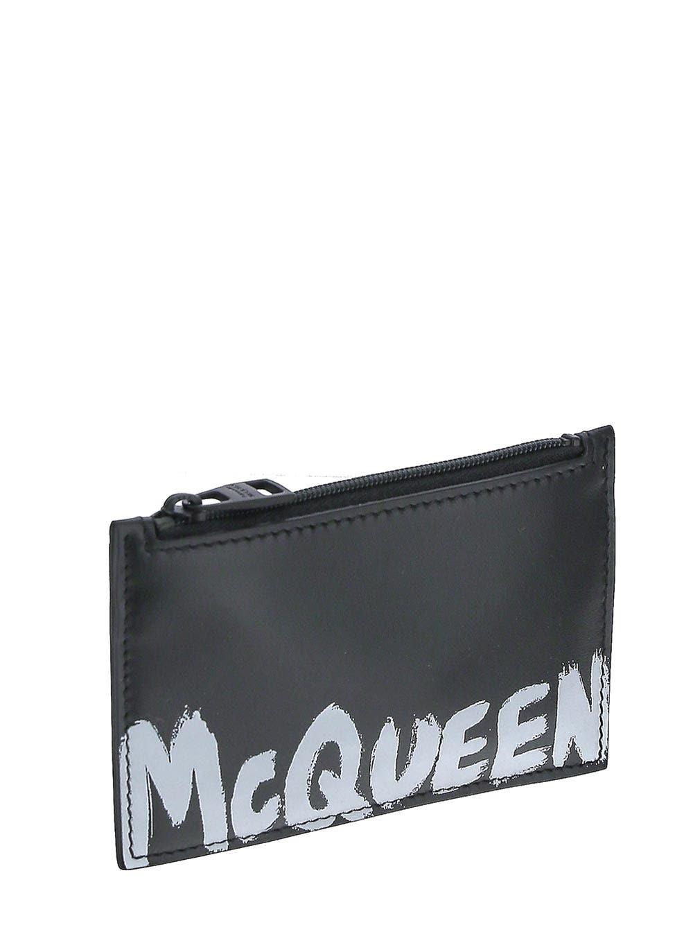 Shop Alexander Mcqueen Black Graffiti Card Case