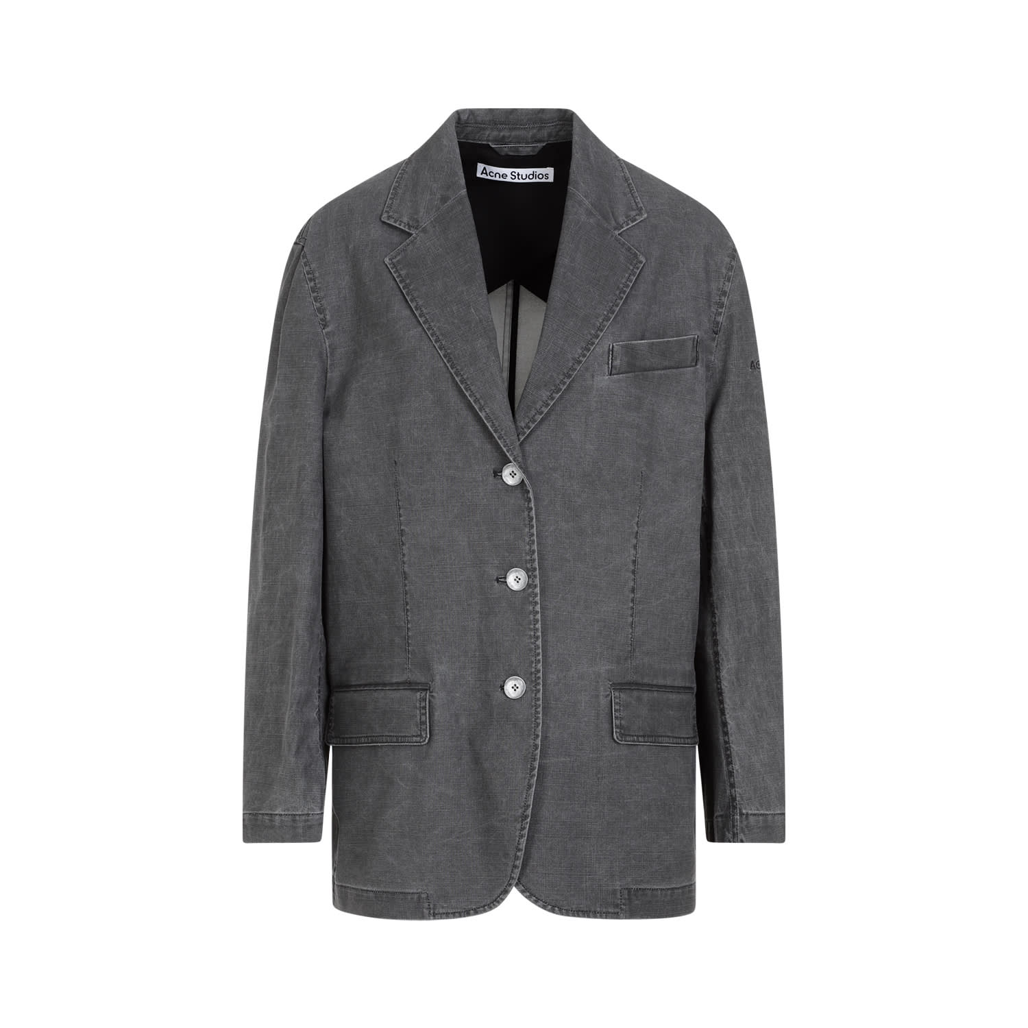 Shop Acne Studios Cotton Jacket In Black