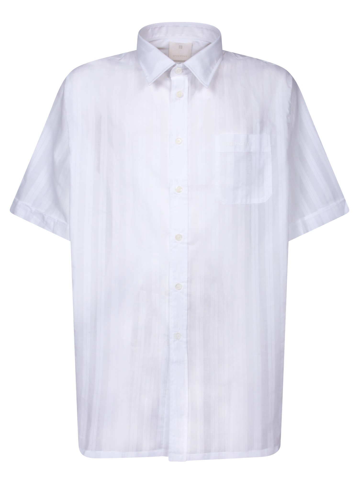Shop Givenchy Short Sleeves White Shirt