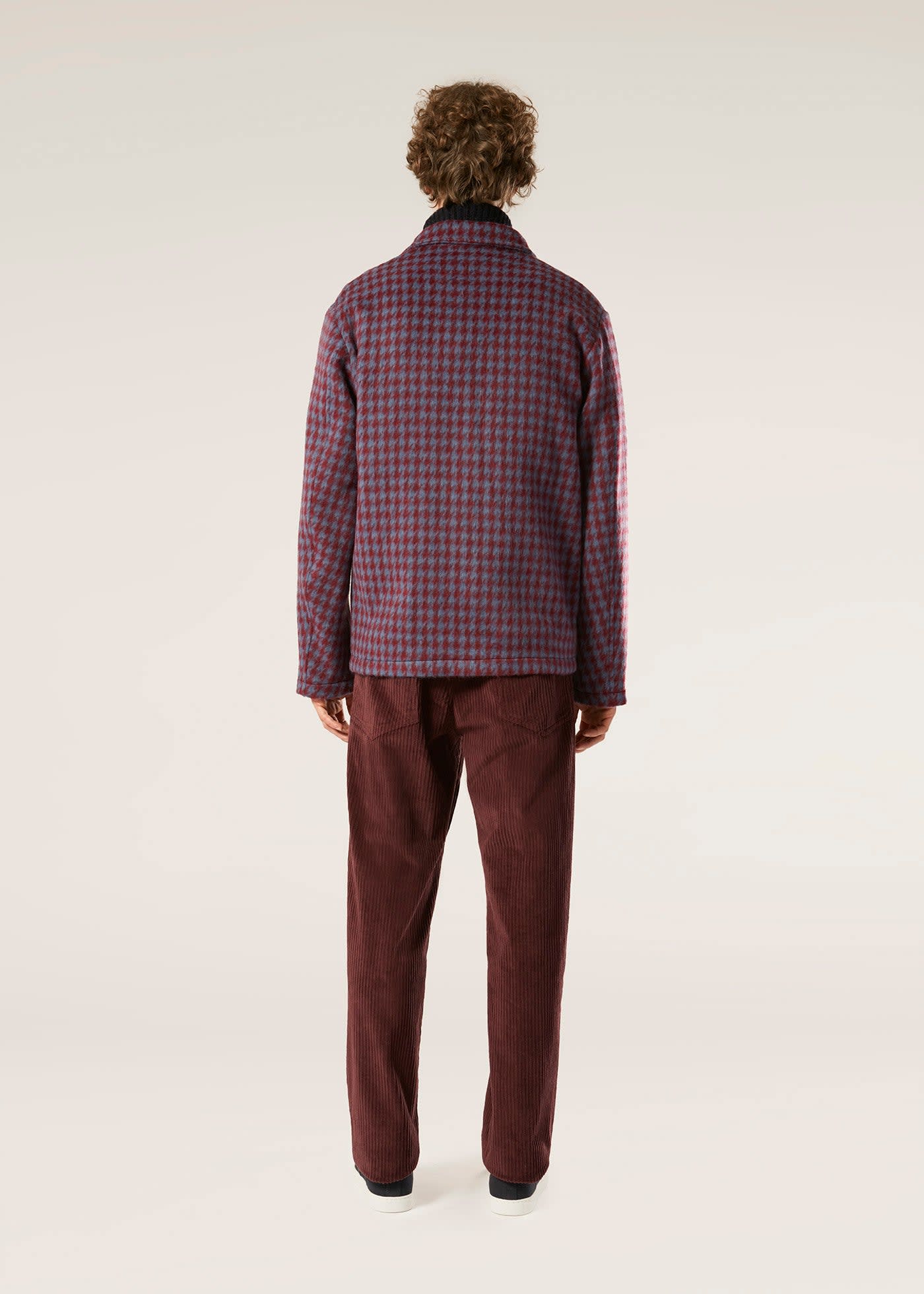 Doppiaa Aantioco Burgundy Pleated Stretch Cotton-corduroy Trousers In Burgundy