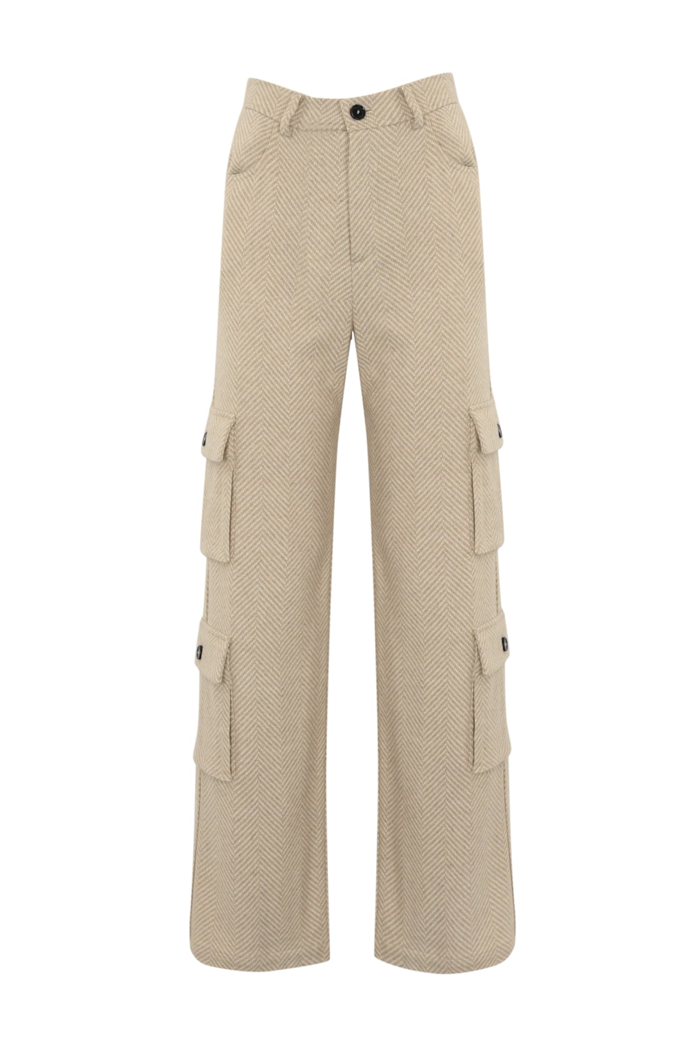 Cargo Trousers In Cashmere Cloth