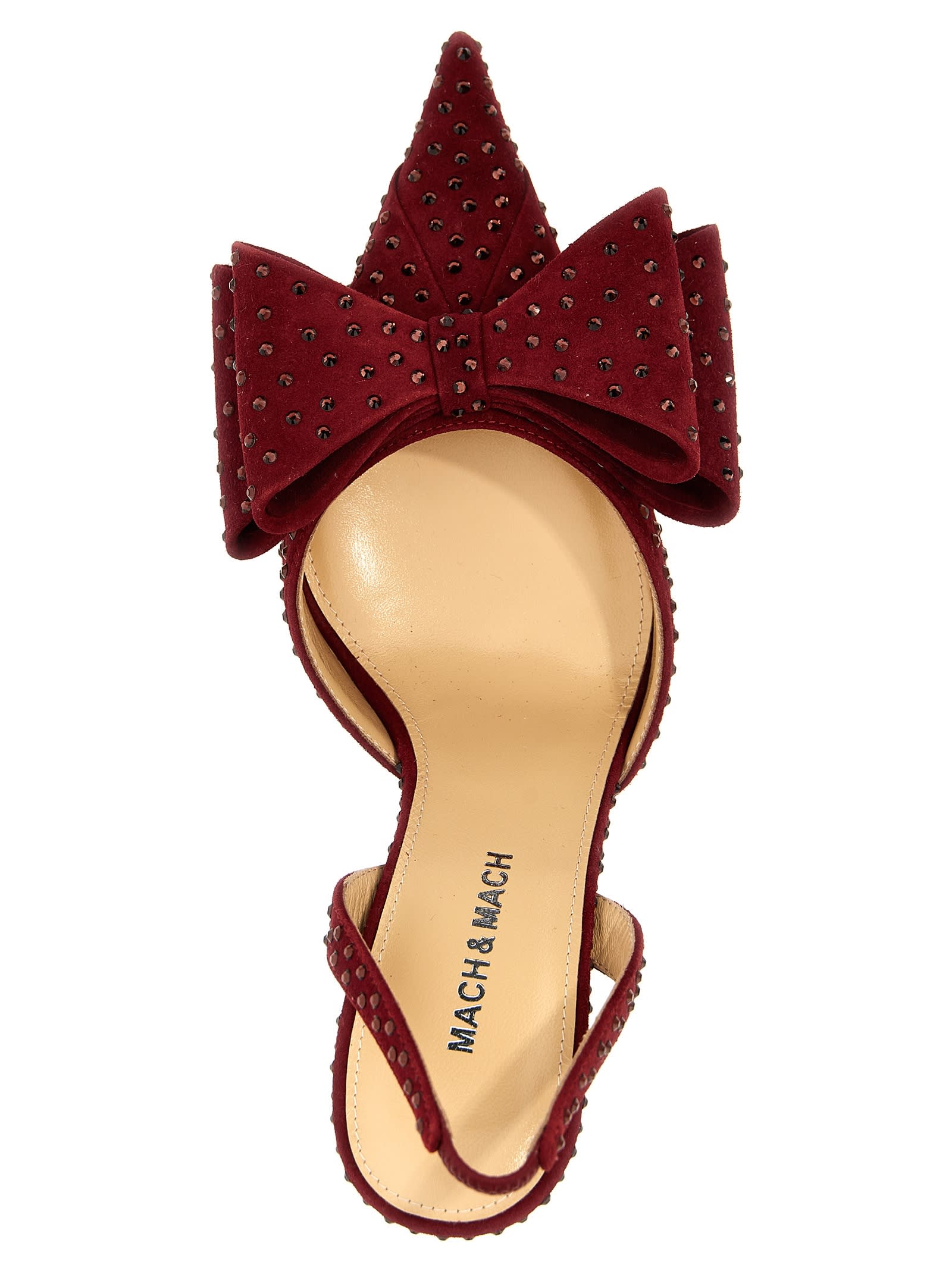 サンダル・ミュール MACH & MACH Burgundy suede pumps Mach & Mach Burgundy Suede Pumps In Bordeaux | ModeSens