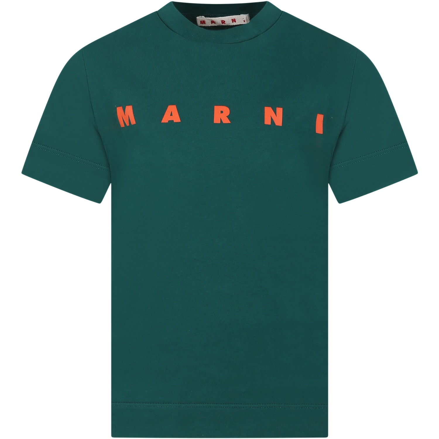 Marni Green T-shirt For Kids With Logo