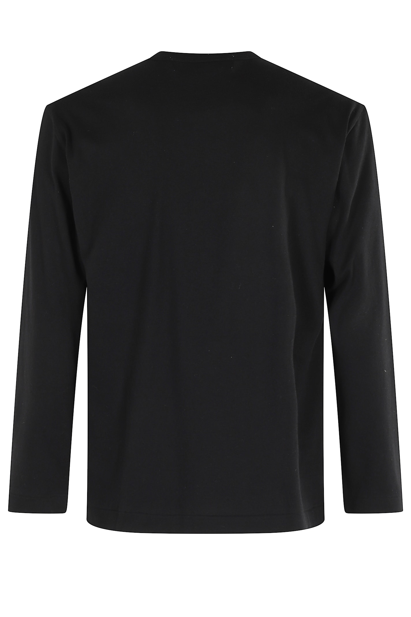 Comme Des Garçons Play Graphic Heart Long-sleeve Tee In Black
