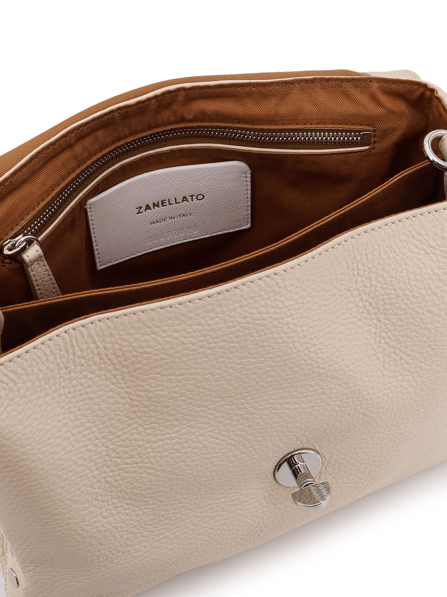 Zanellato Postina S Leather Crossbody Bag In Neutral