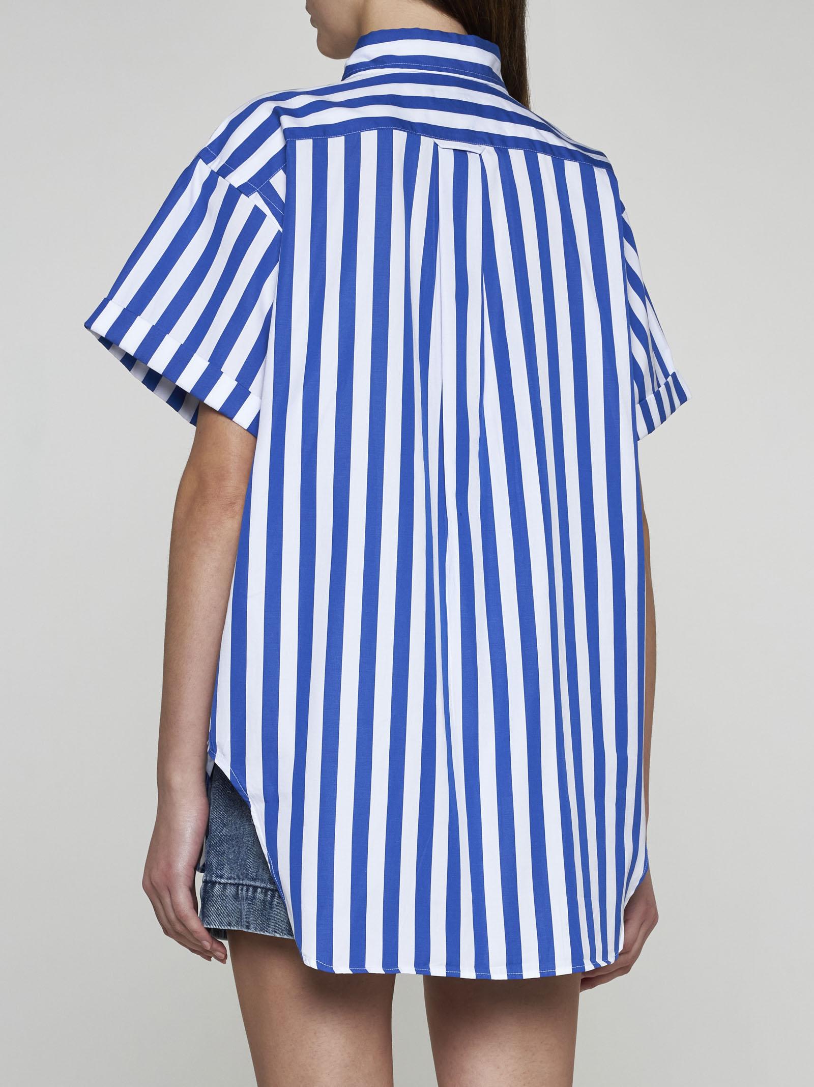 Shop Polo Ralph Lauren Striped Cotton Shirt In Blue