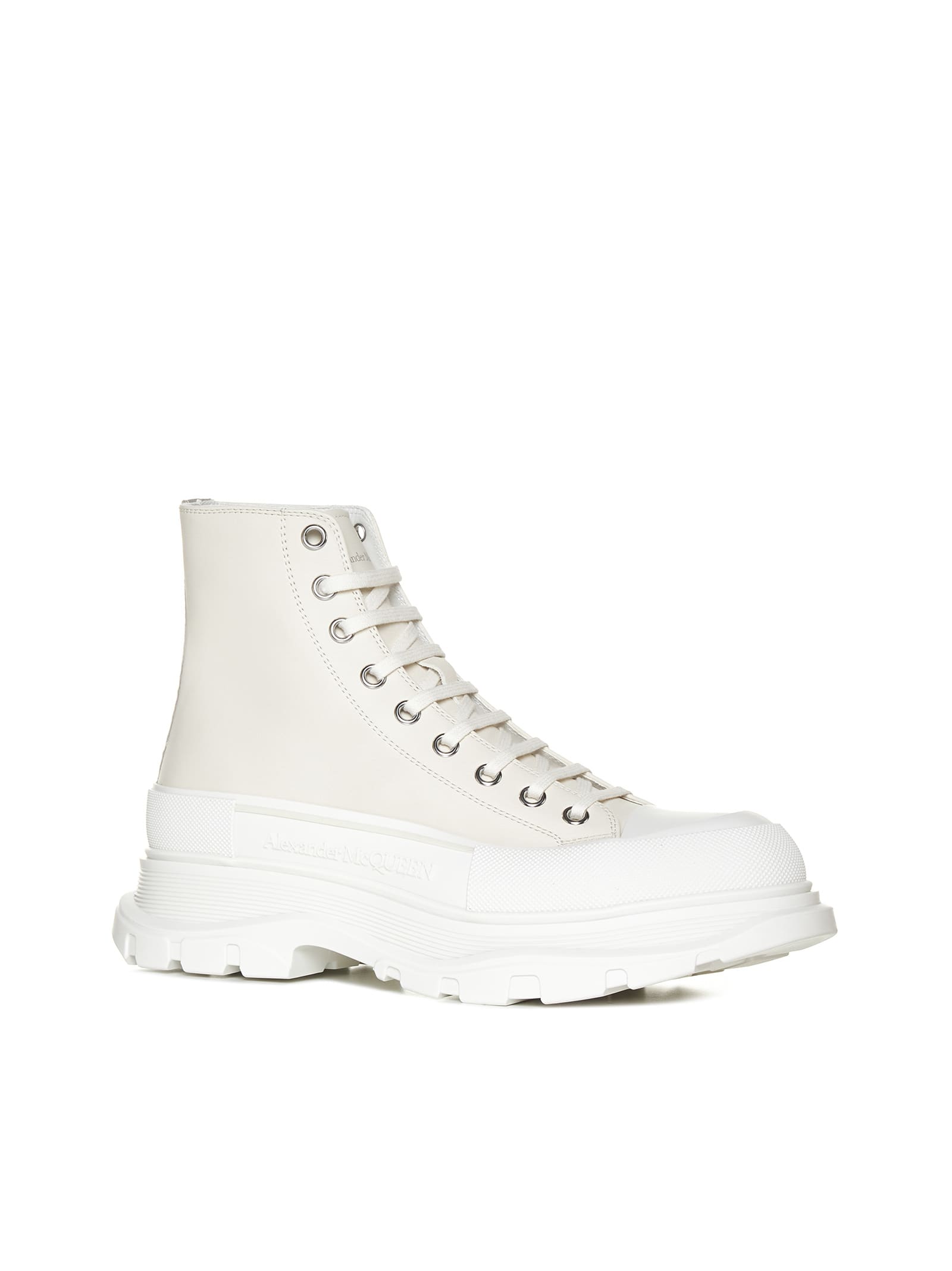 Alexander Mcqueen Boots In Vanil./of.w/va./sil