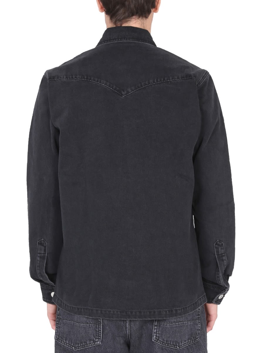 Shop Séfr Regular Fit Shirt Palak In Black