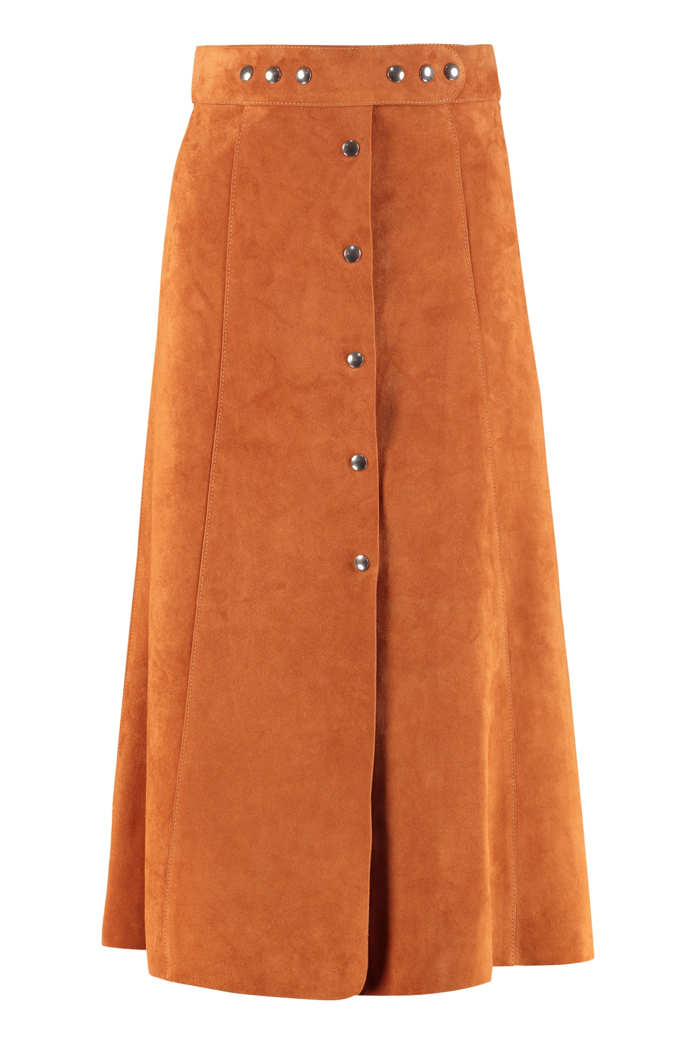 PRADA FLARED SKIRT WITH BUTTONS,51751054 F0588