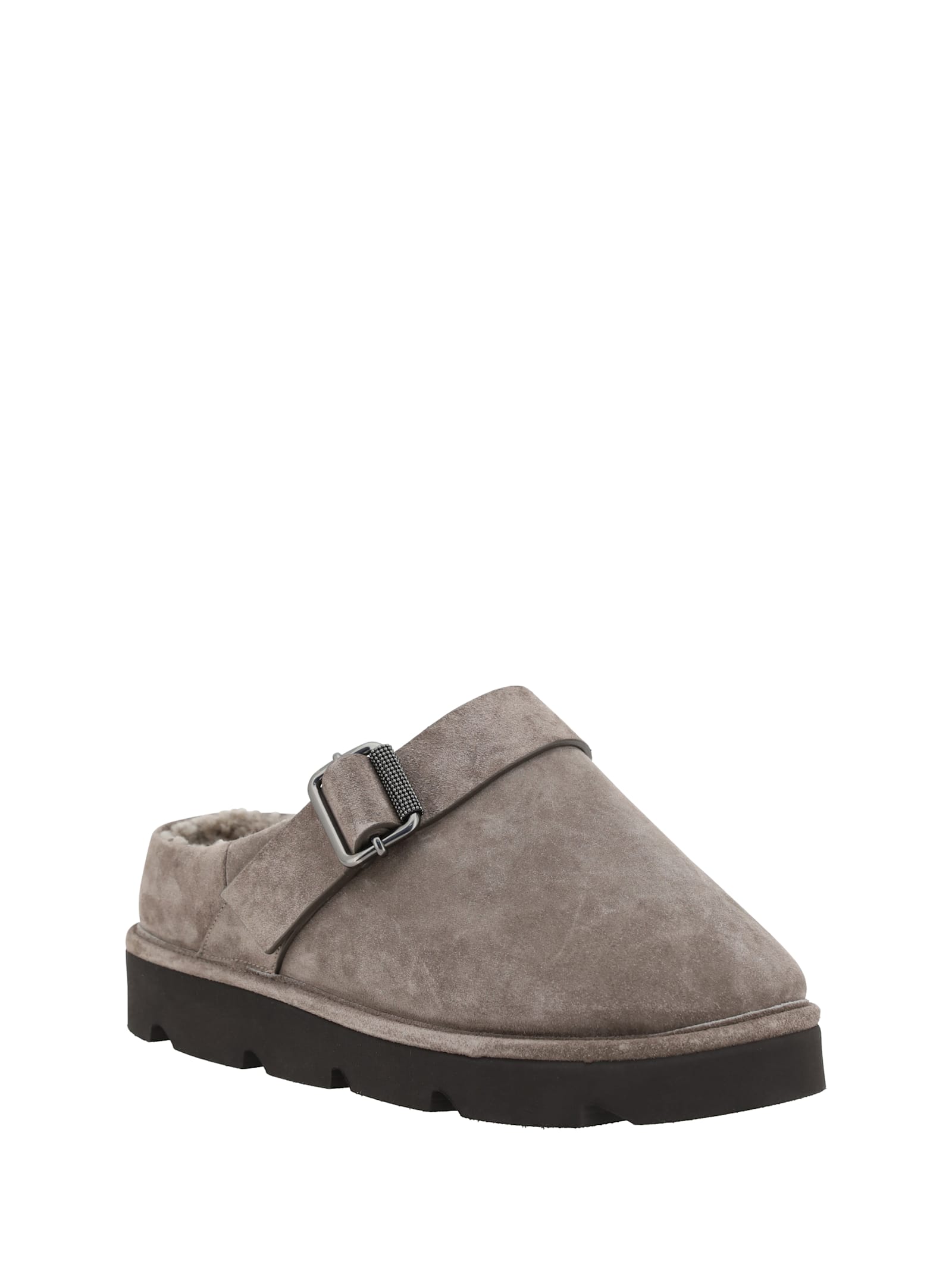 Brunello Cucinelli Fur Sabot