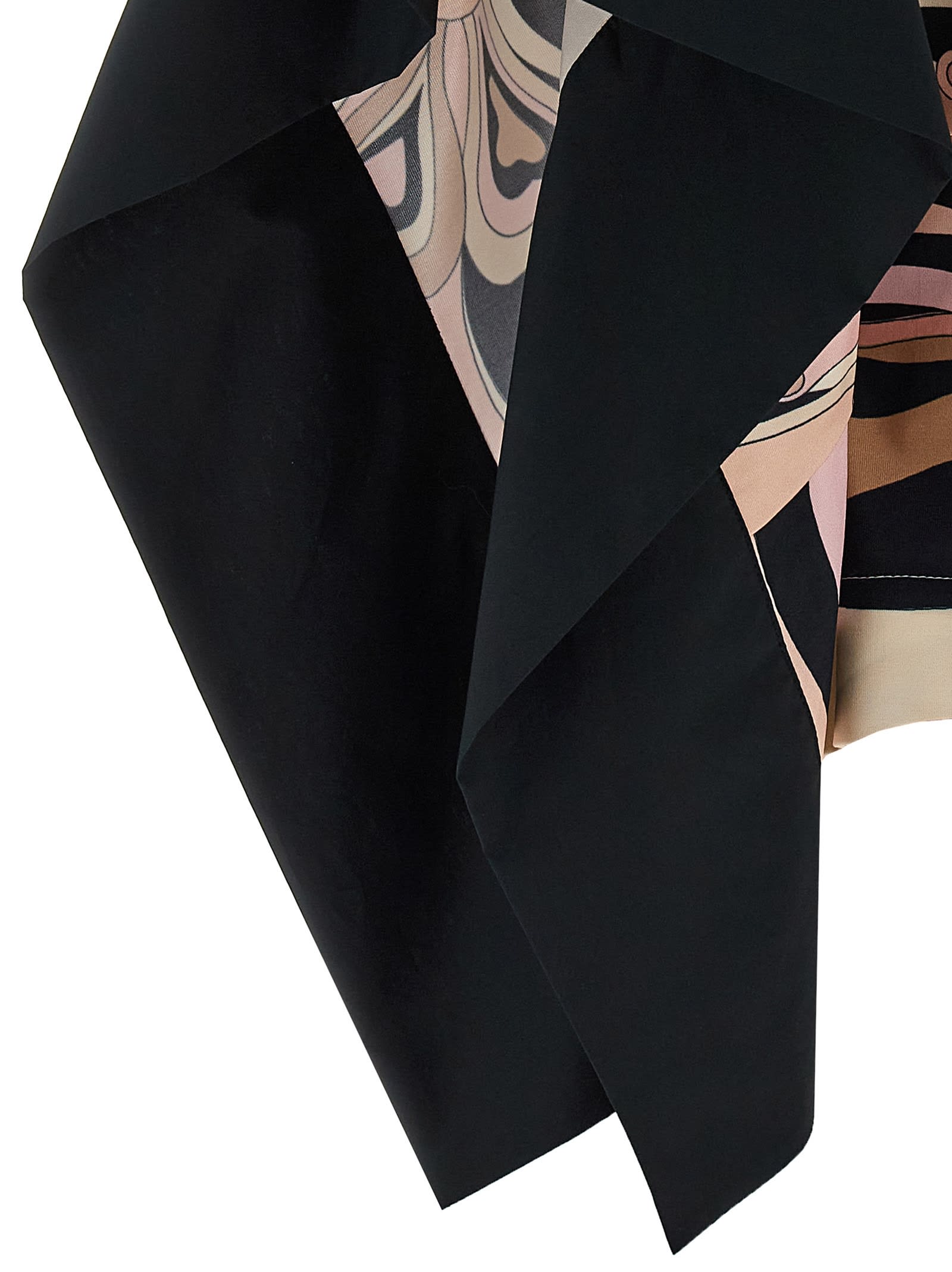 Pucci Print Stretch Viscose Cape In Neronude