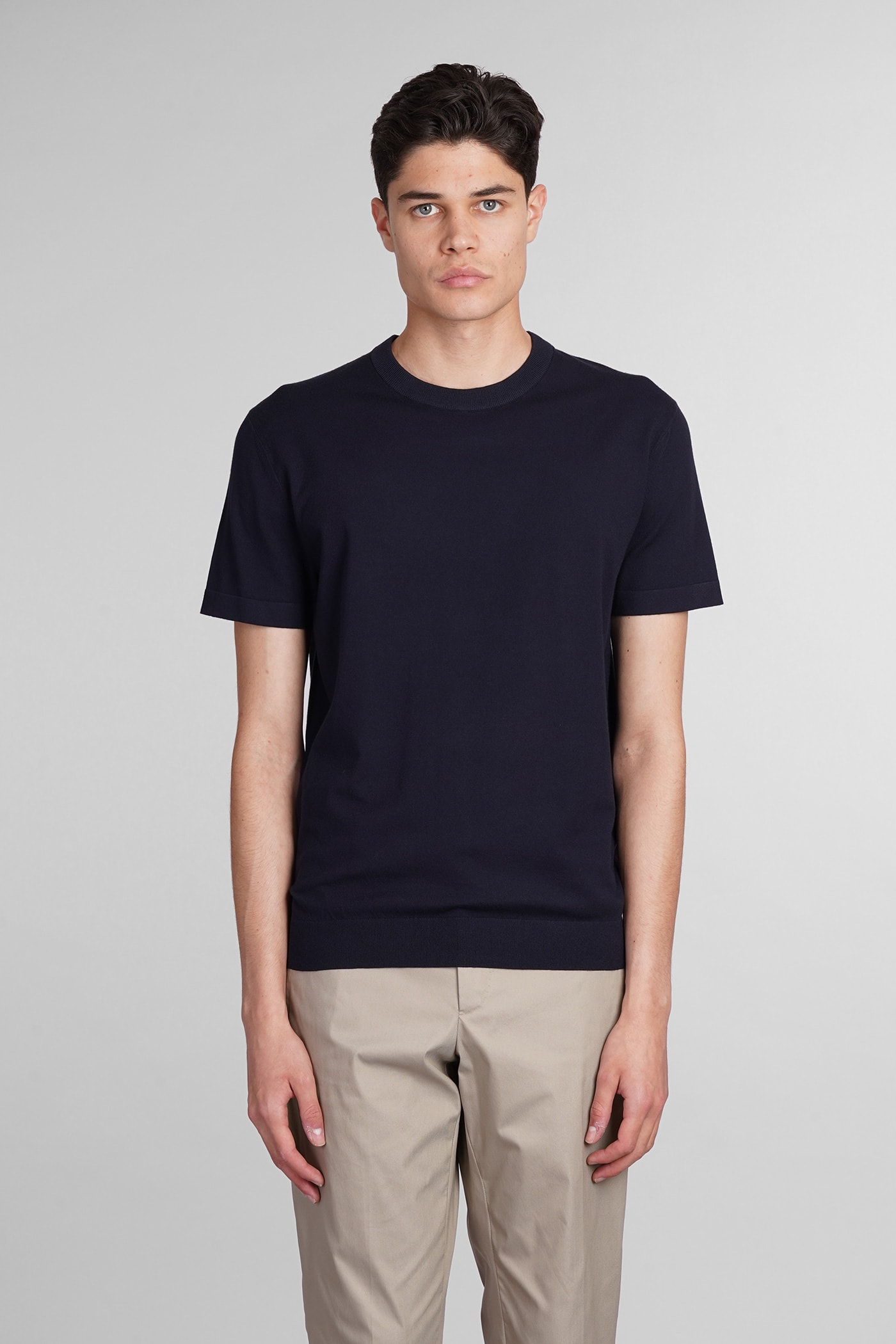 T-shirt In Blue Viscose