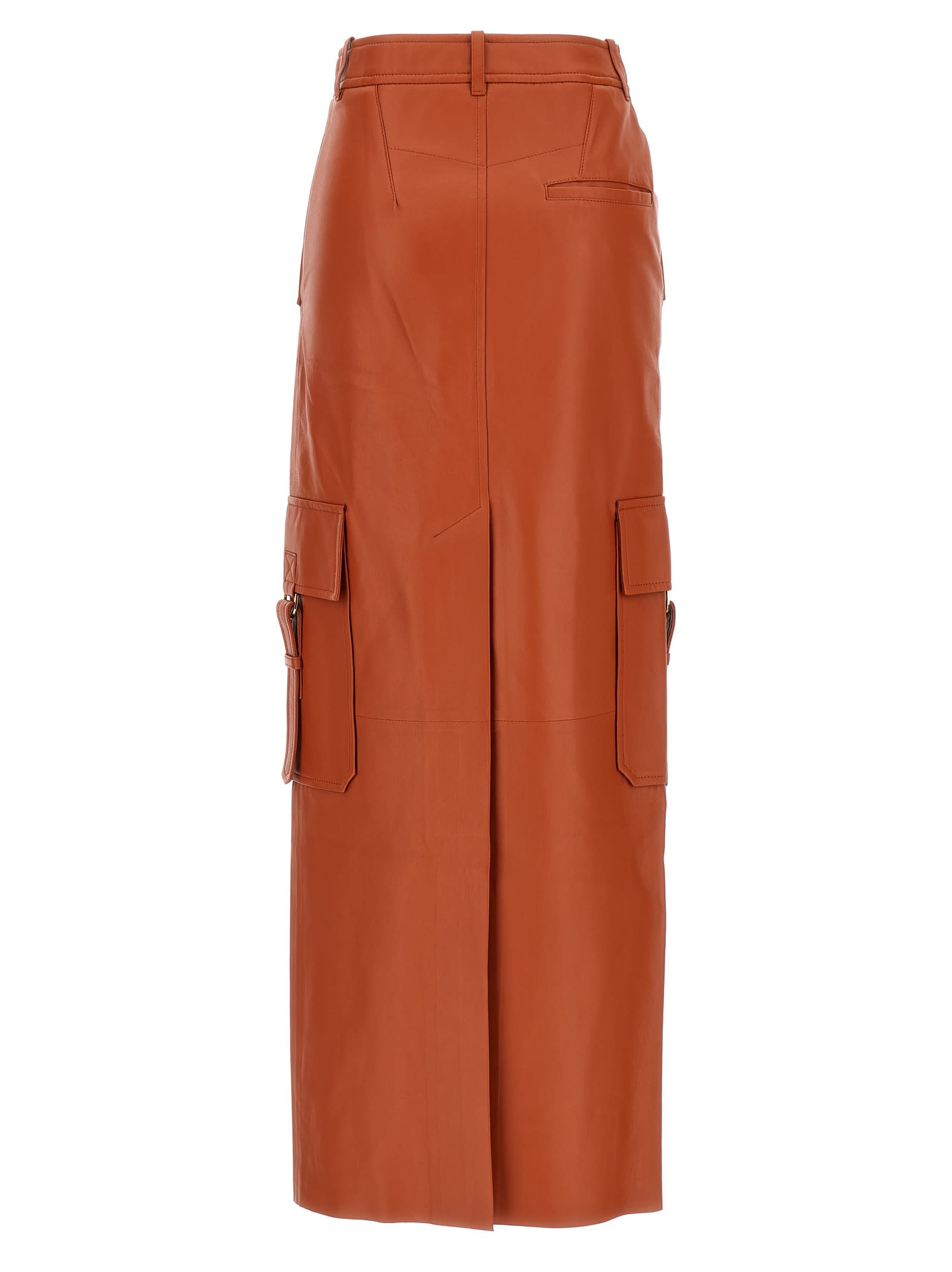 Shop Zimmermann Illustration Midi Skirt In Orange