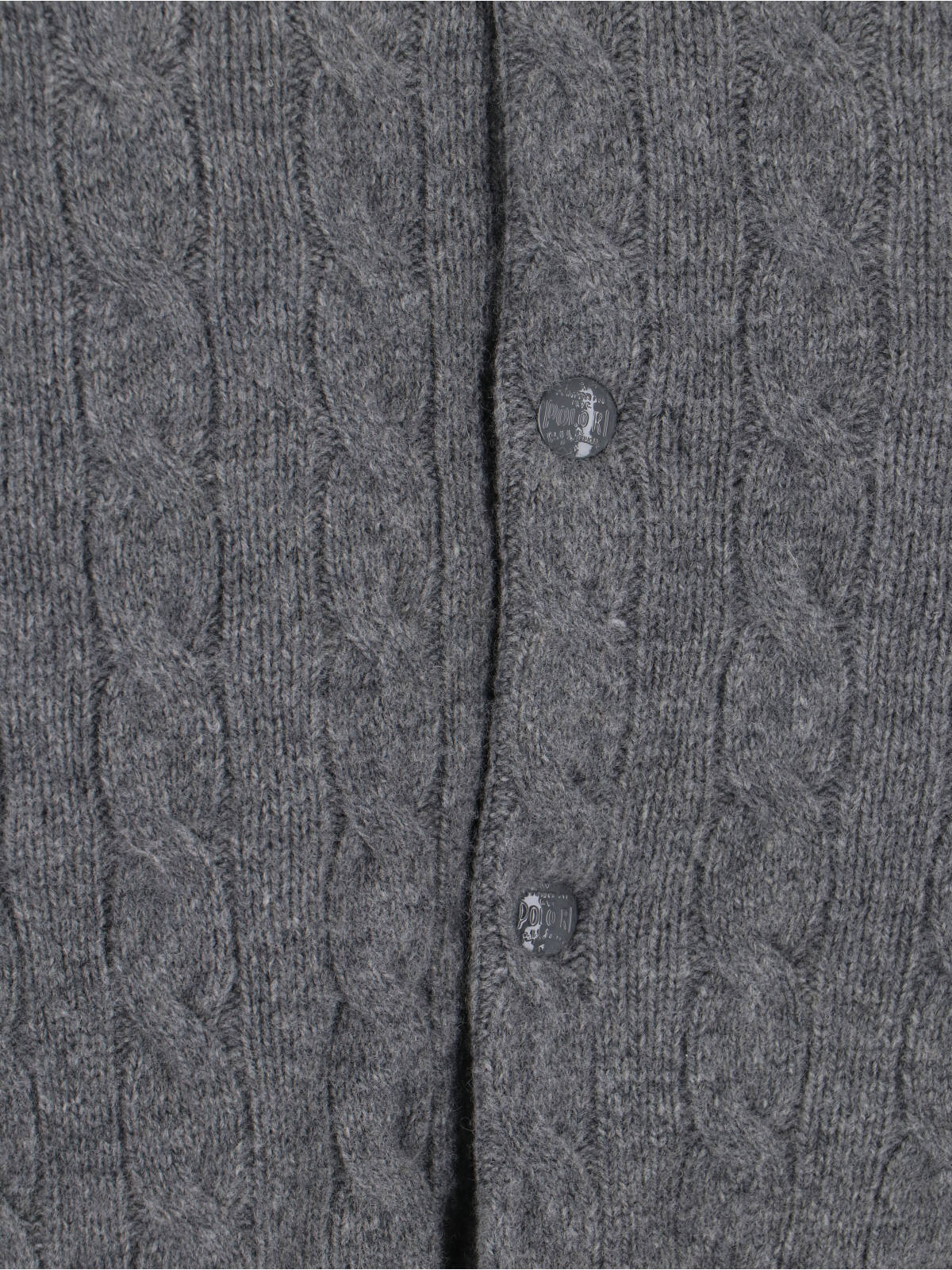 Polo Ralph Lauren Cable-knit Wool And Cashmere Bomber Jacket In Gray