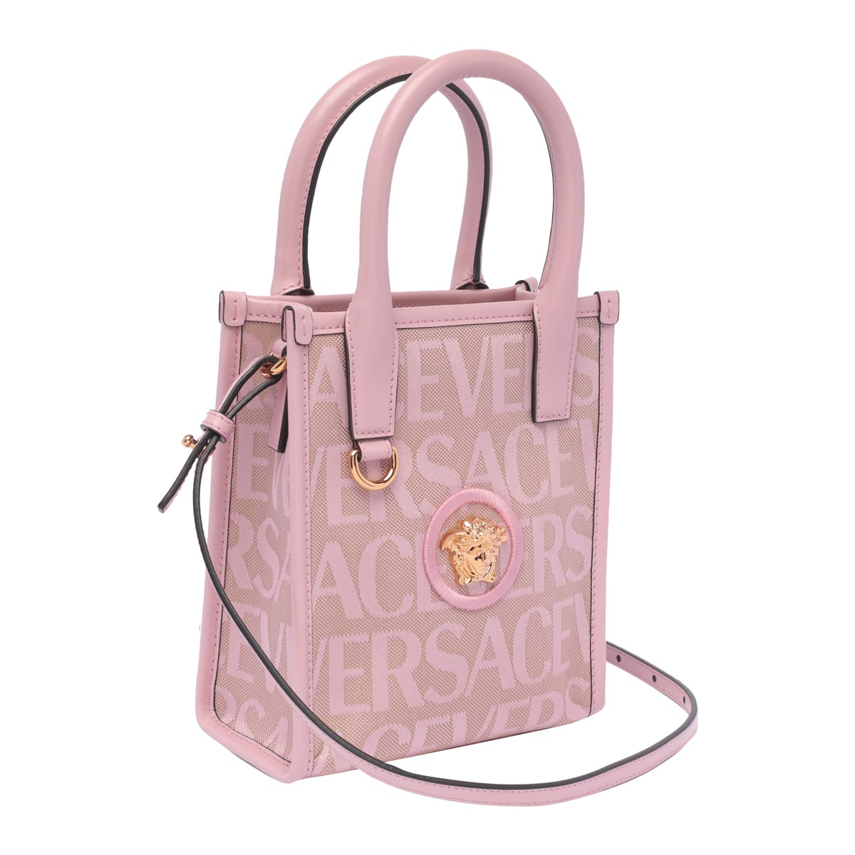 Versace Women's Allover Mini Shopper Bag - Pink - Totes