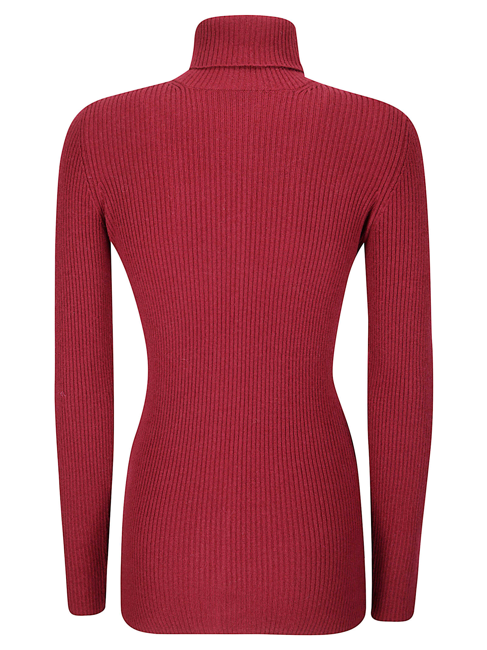 Yohji Yamamoto Ribbed High-neck Sweater In Red