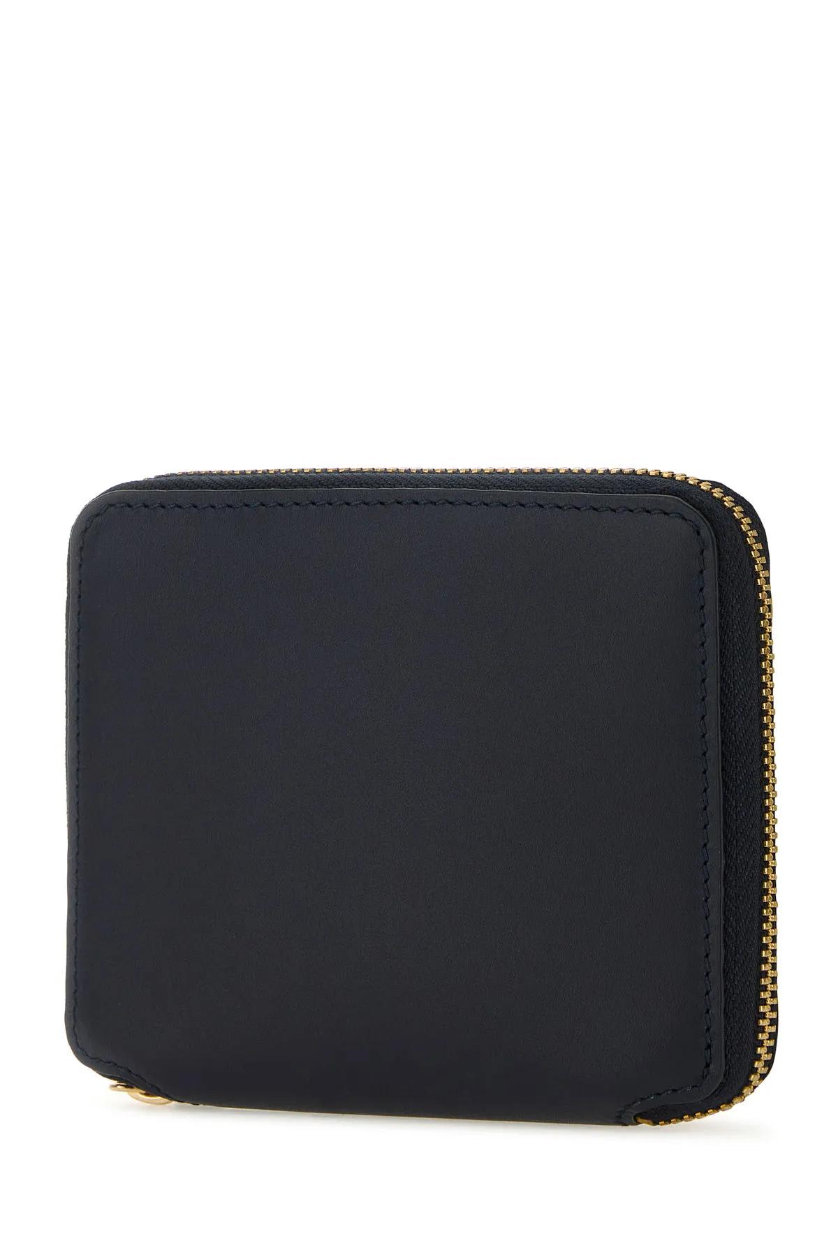 Comme Des Garçons Midnight Blue Leather Wallet In Black