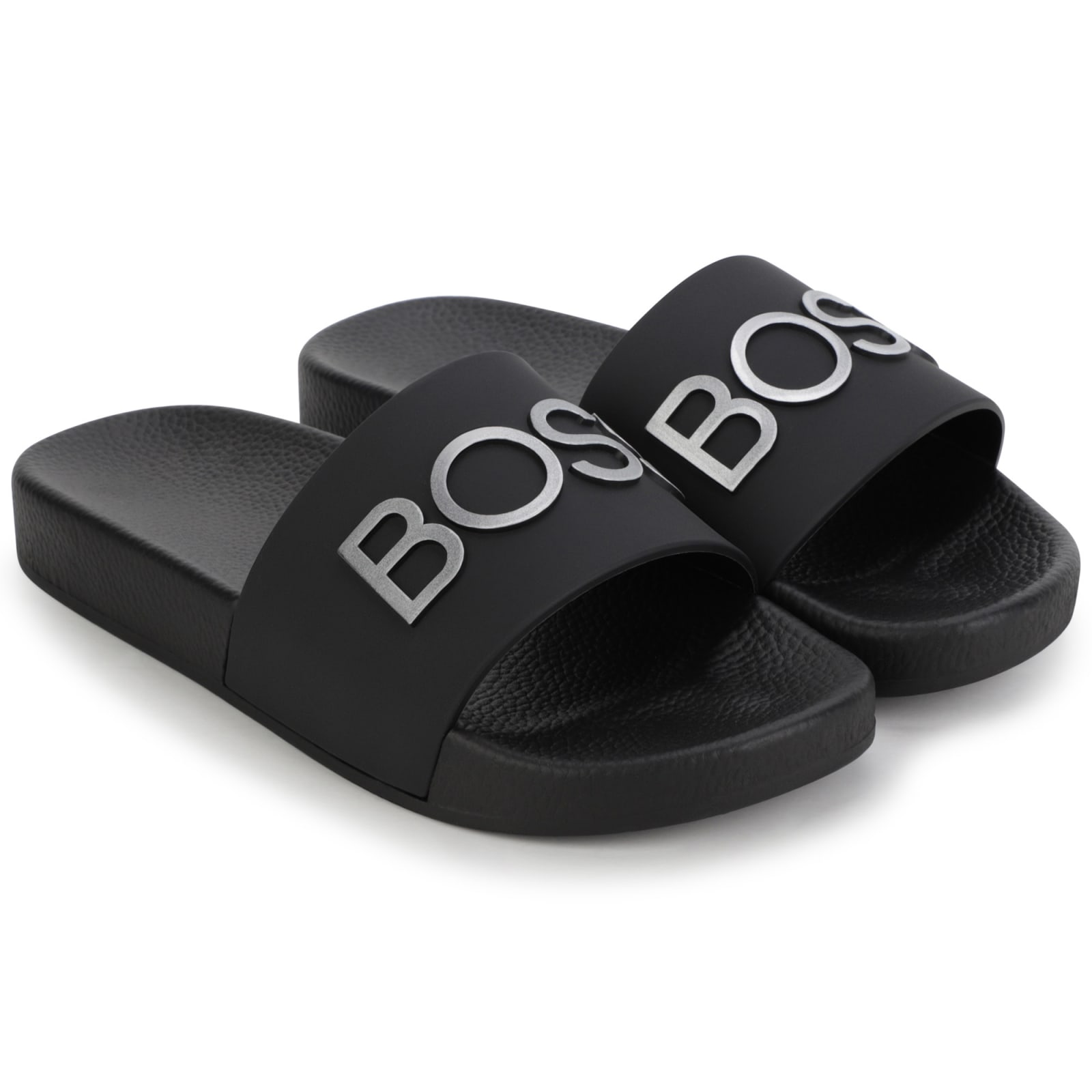 Hugo Boss Kids' Slippers With Logo Black | ModeSens