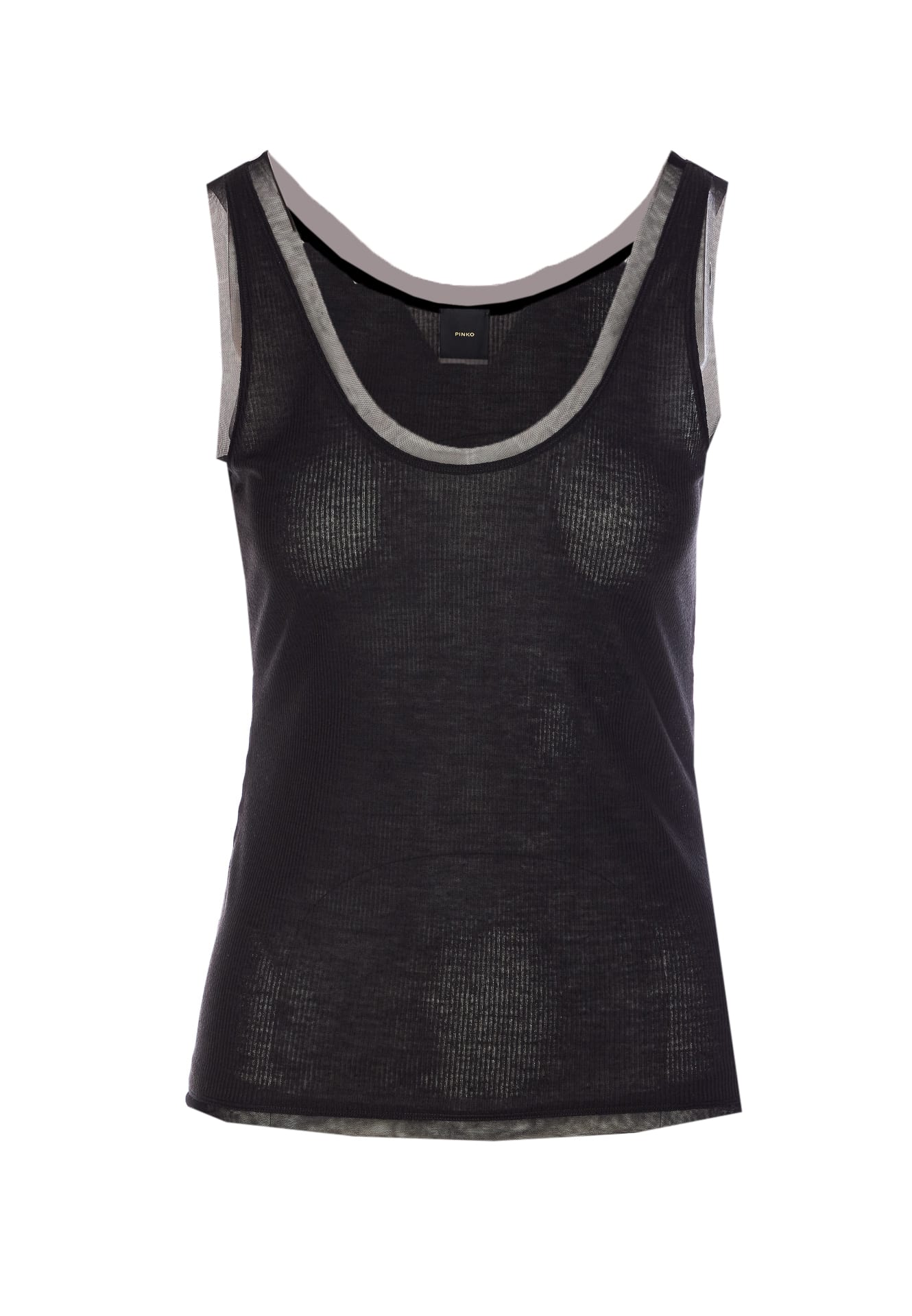 Shop Pinko Clark Tank Top In Nero Limousine