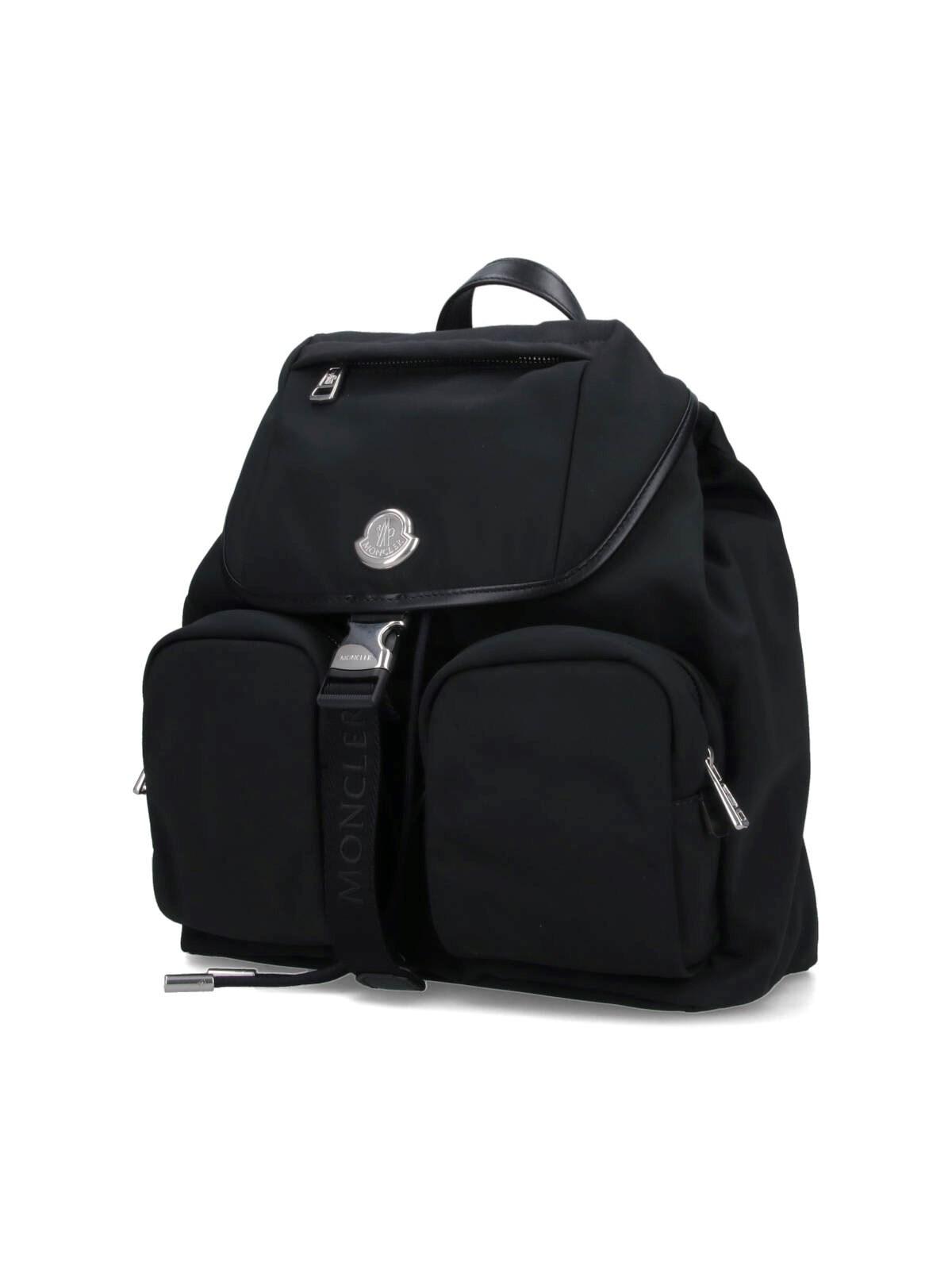 Moncler Logo Backpack In Black
