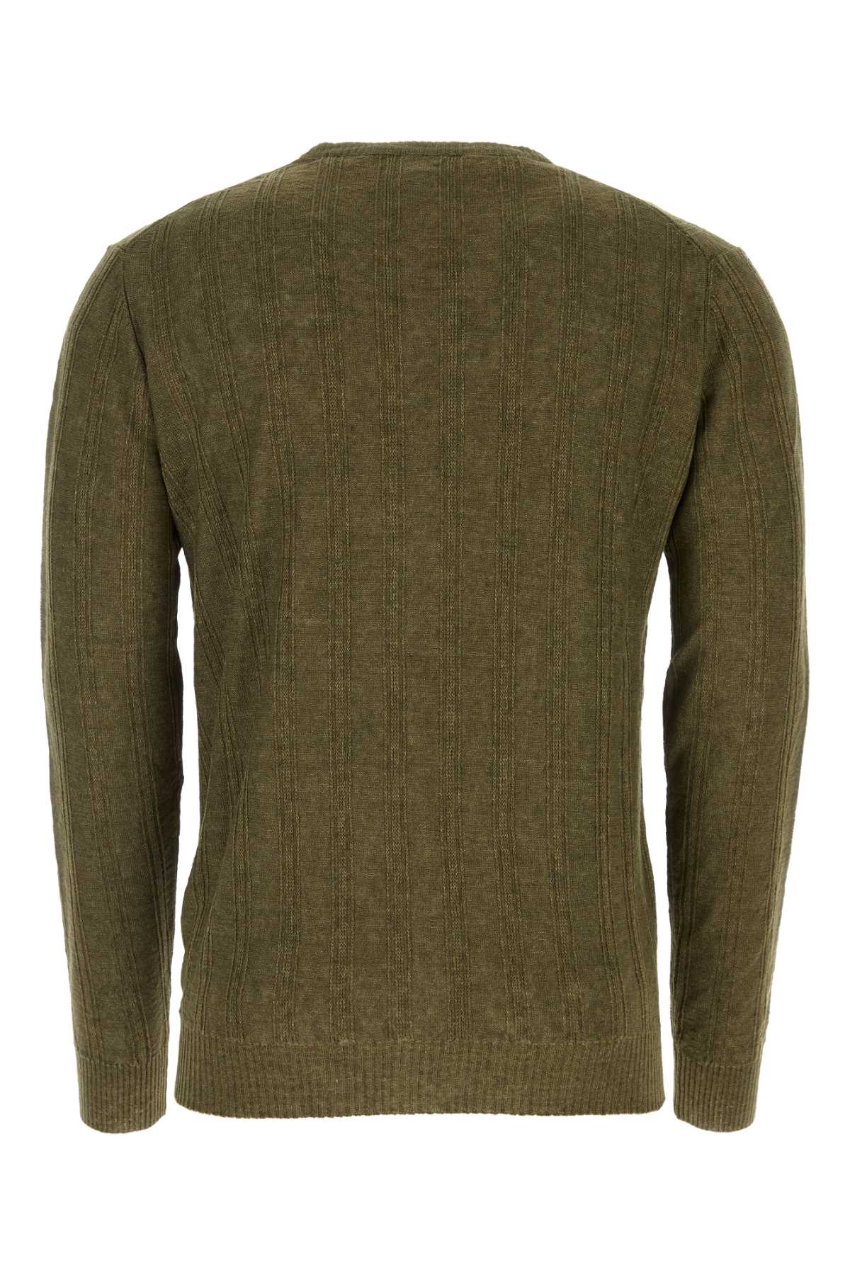 Aspesi Military Green Linen Sweater In 01260