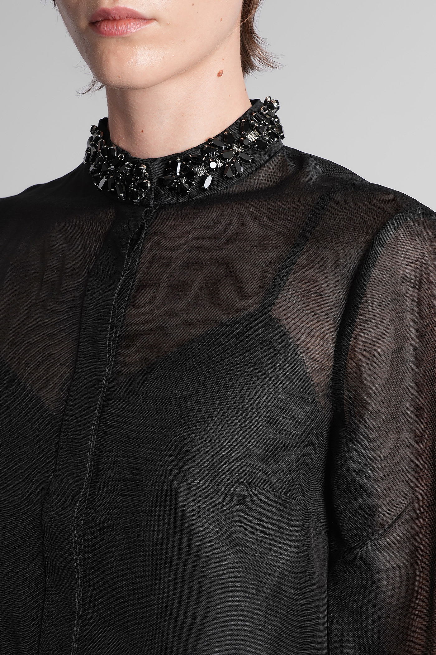 Zimmermann Embellished Collar Blouse In Black