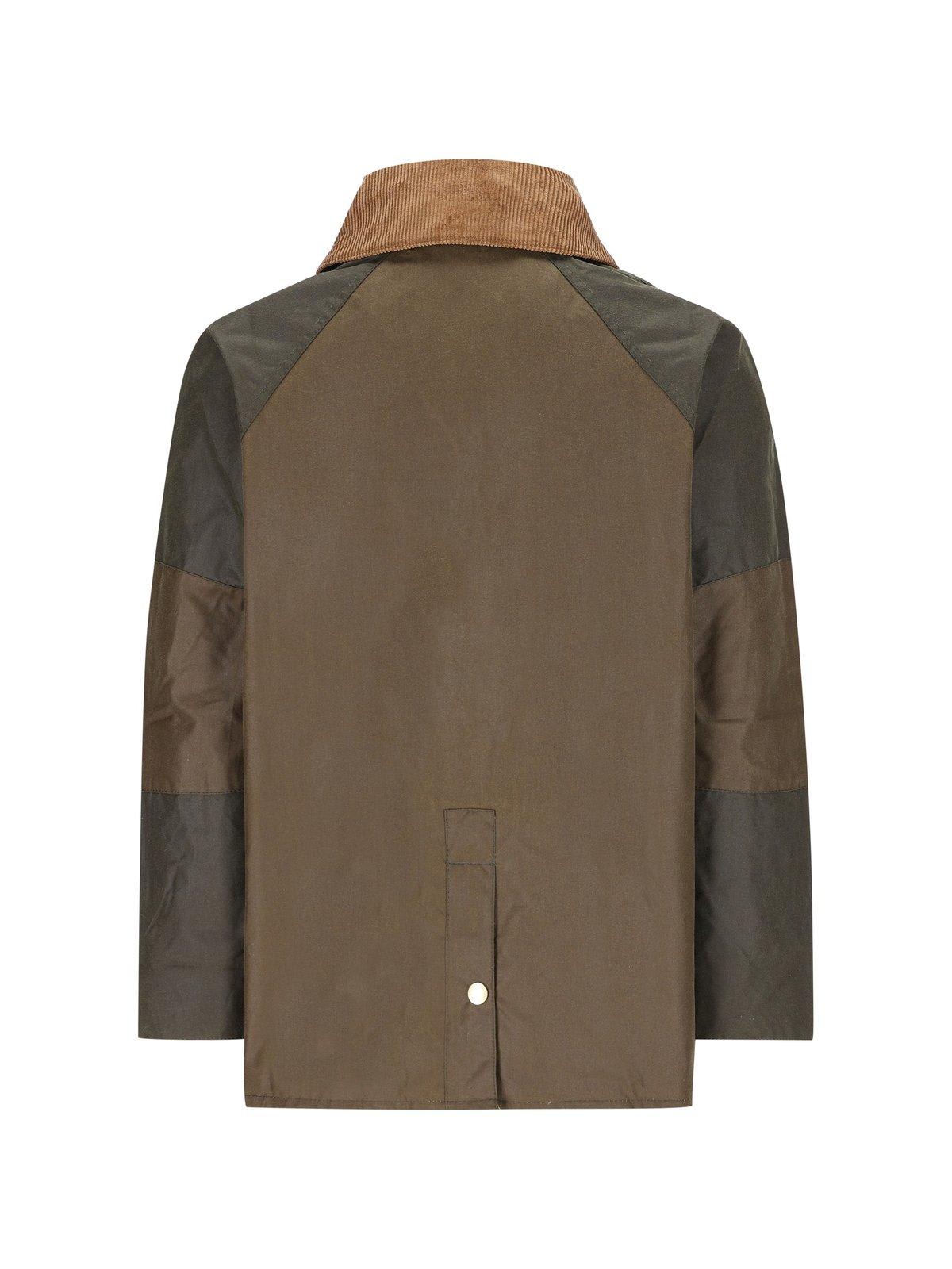 Barbour Allerston Wax Olive Green Jacket In Blue