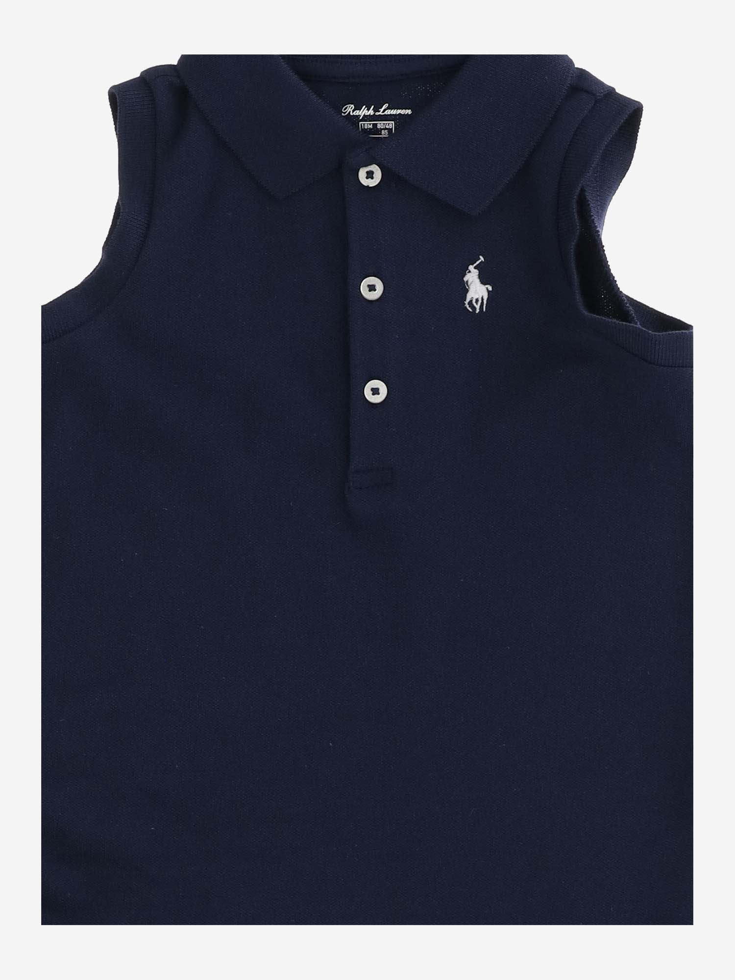 Shop Polo Ralph Lauren Stretch Cotton Two-piece Set With Logo In Blue