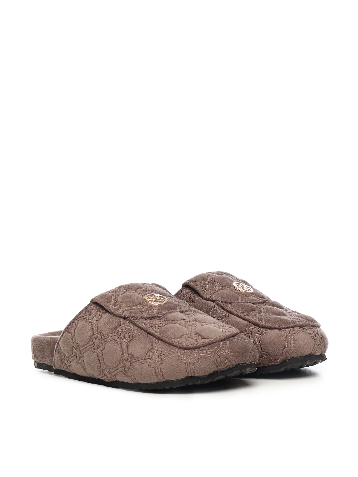 V73 Keira Slipper With Logo In Brown