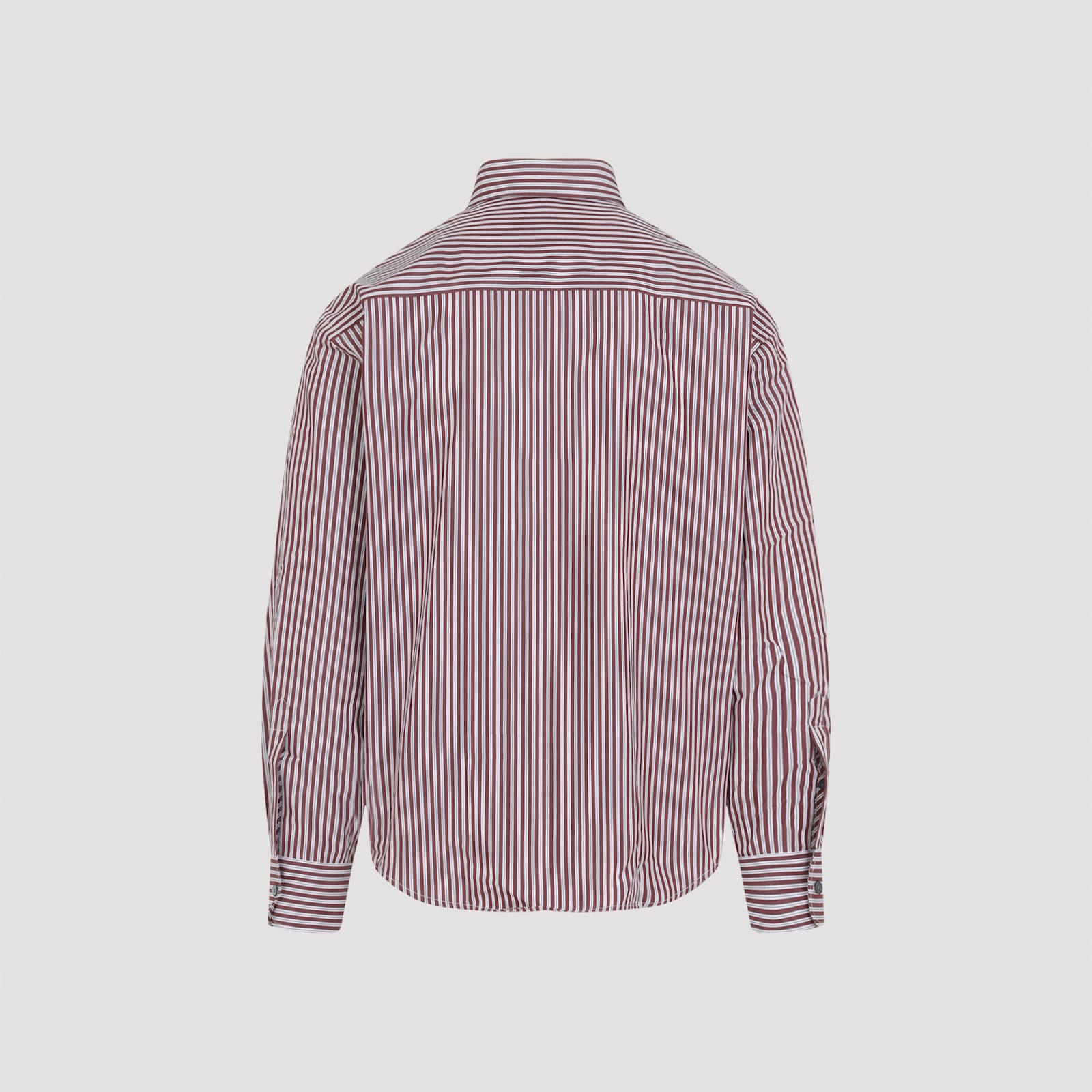 Ami Alexandre Mattiussi Ami Paris Embossed Adc Boxy Shirt In Burgundy