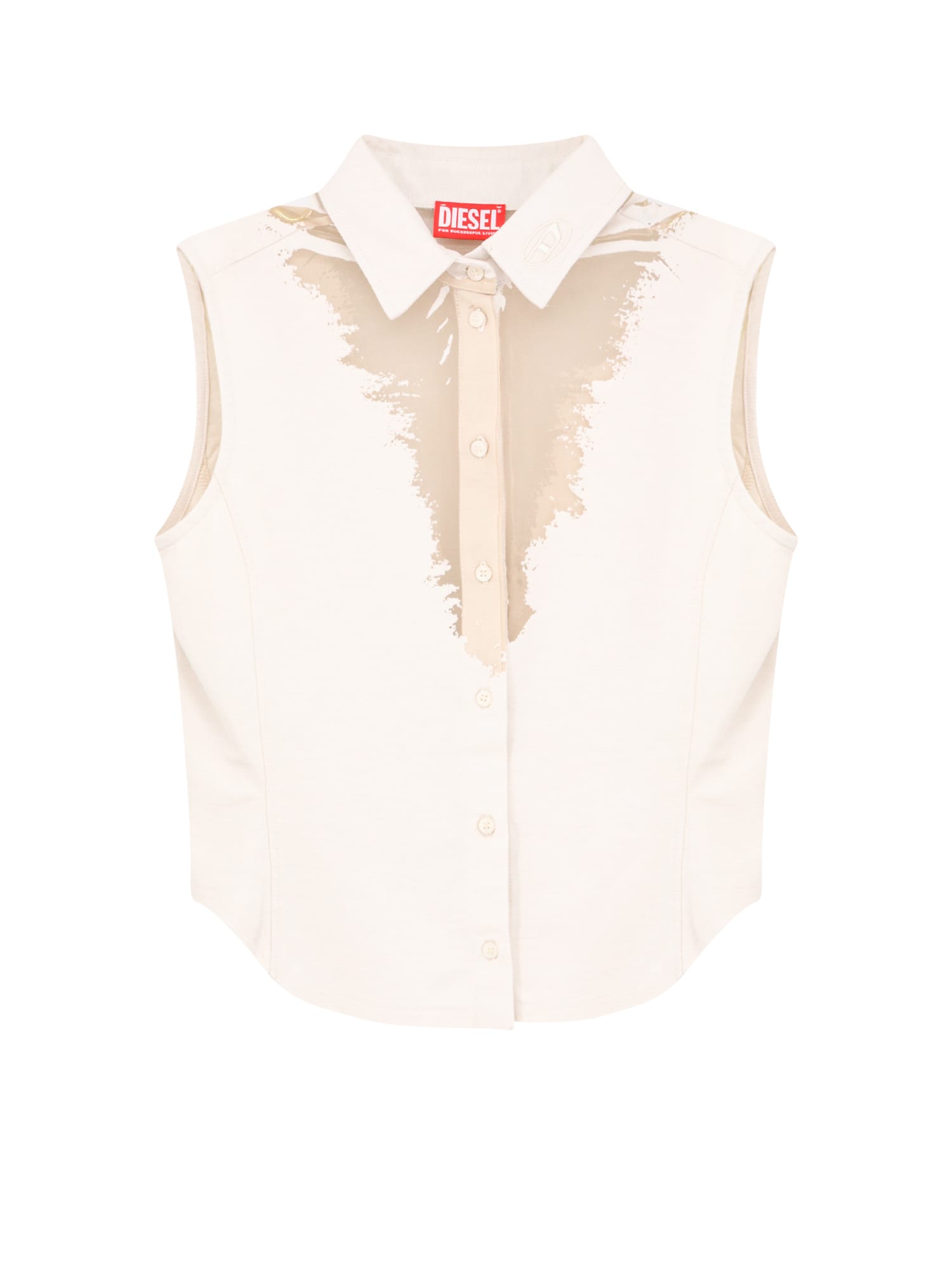 Shop Diesel Giseld Shirt In White