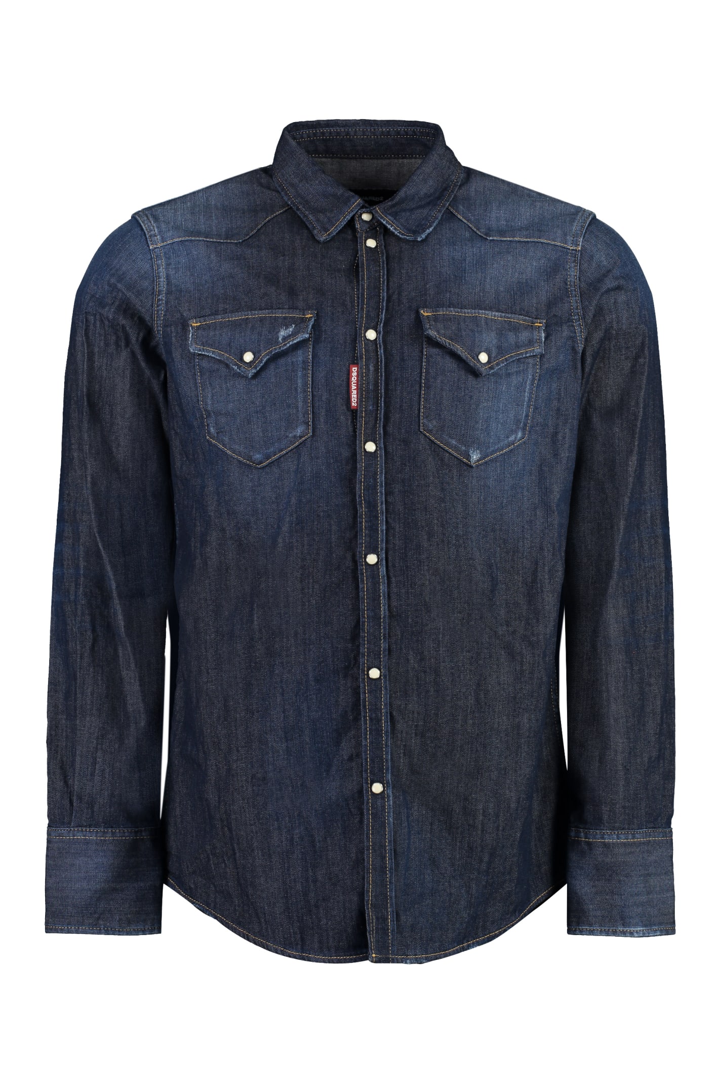 Dsquared2 Classic Western Shirt In Blu ModeSens