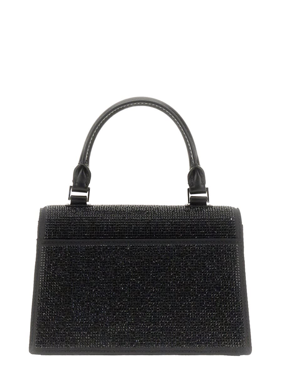 Shop Tory Burch Mini Decorated Bon Bon Bag In Black