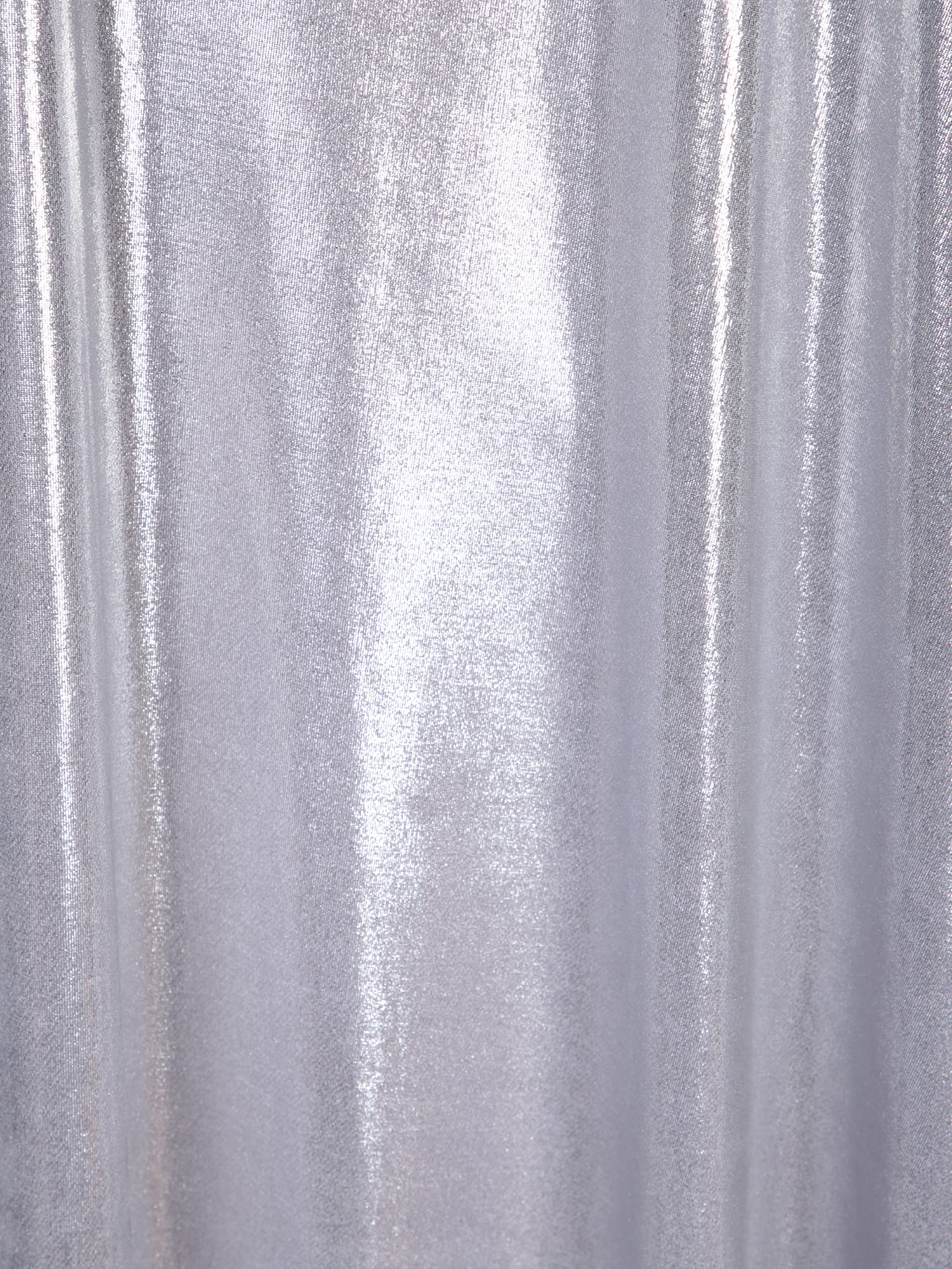 Shop Norma Kamali Diagonal Silver Tunic In Metallic