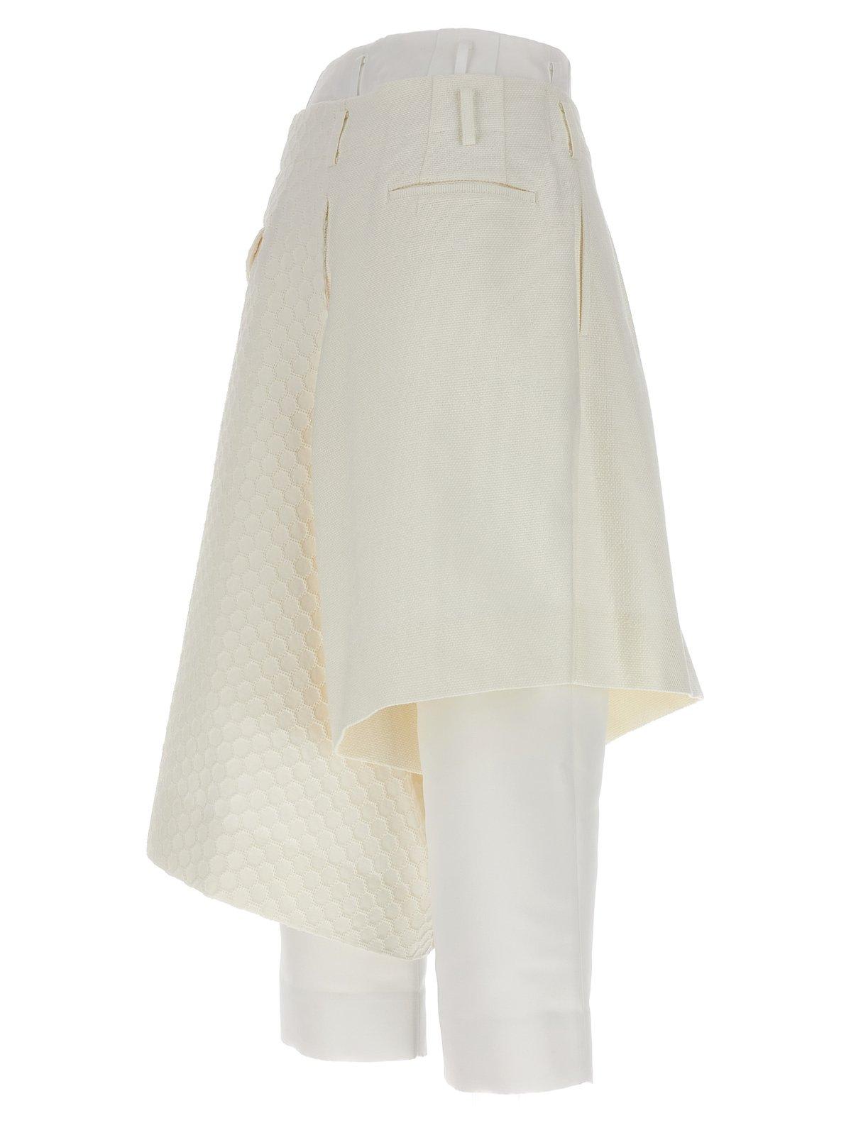 Junya Watanabe Layered Bermuda Shorts In Beige