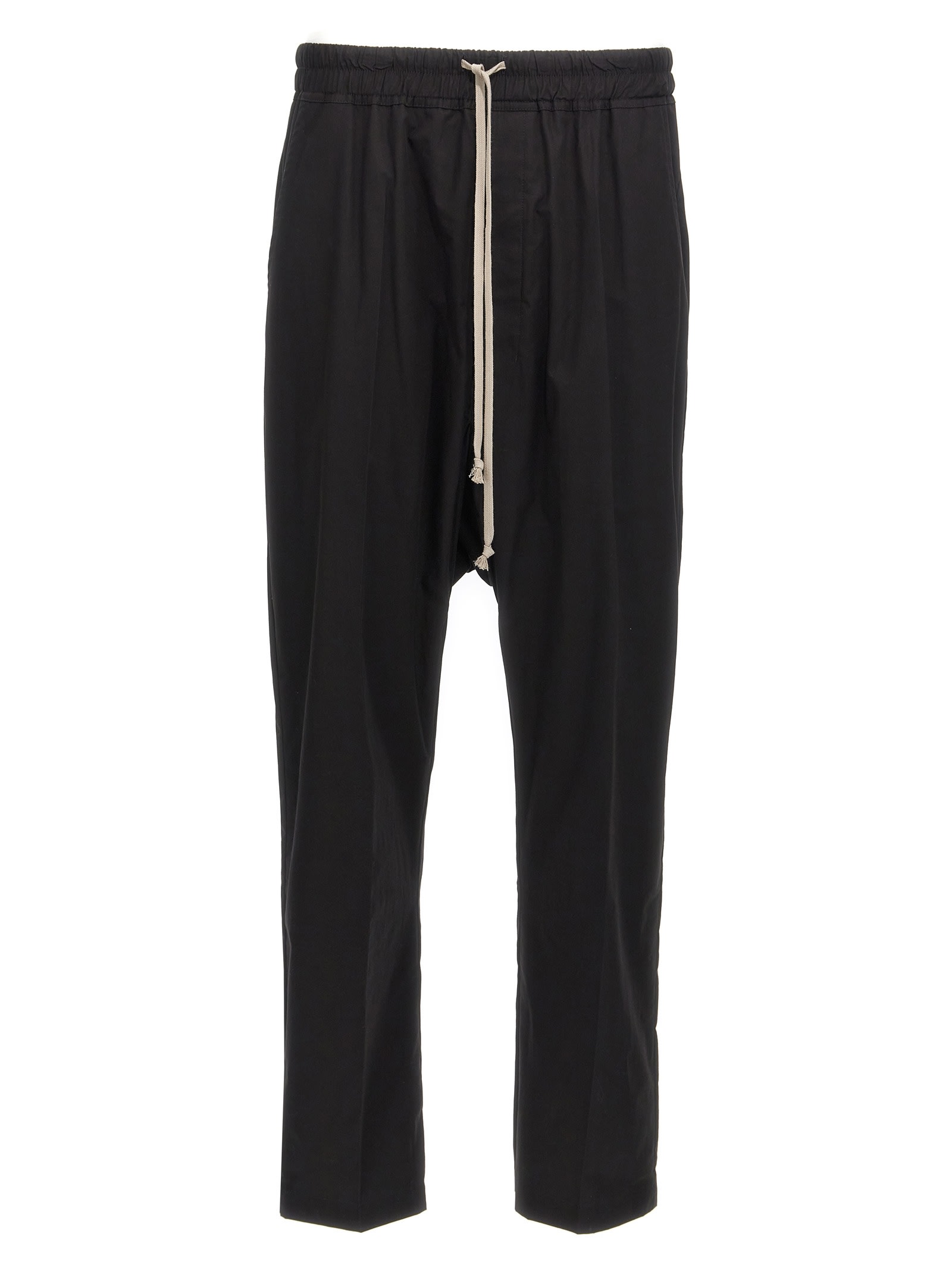 Rick Owens Drawstring Long Pants In Black