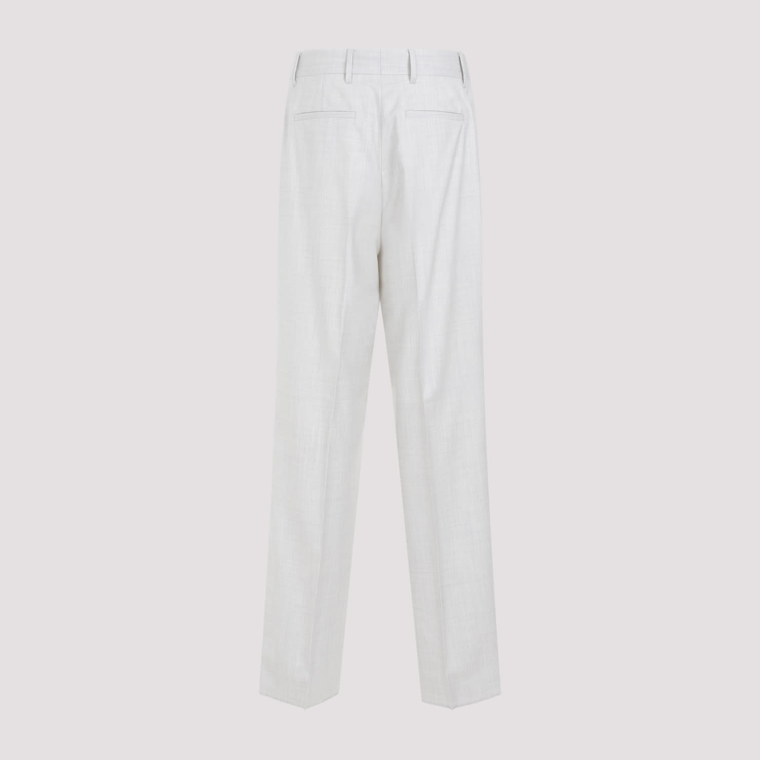 Shop Givenchy Extra Wide Leg Trousers In Chalk White