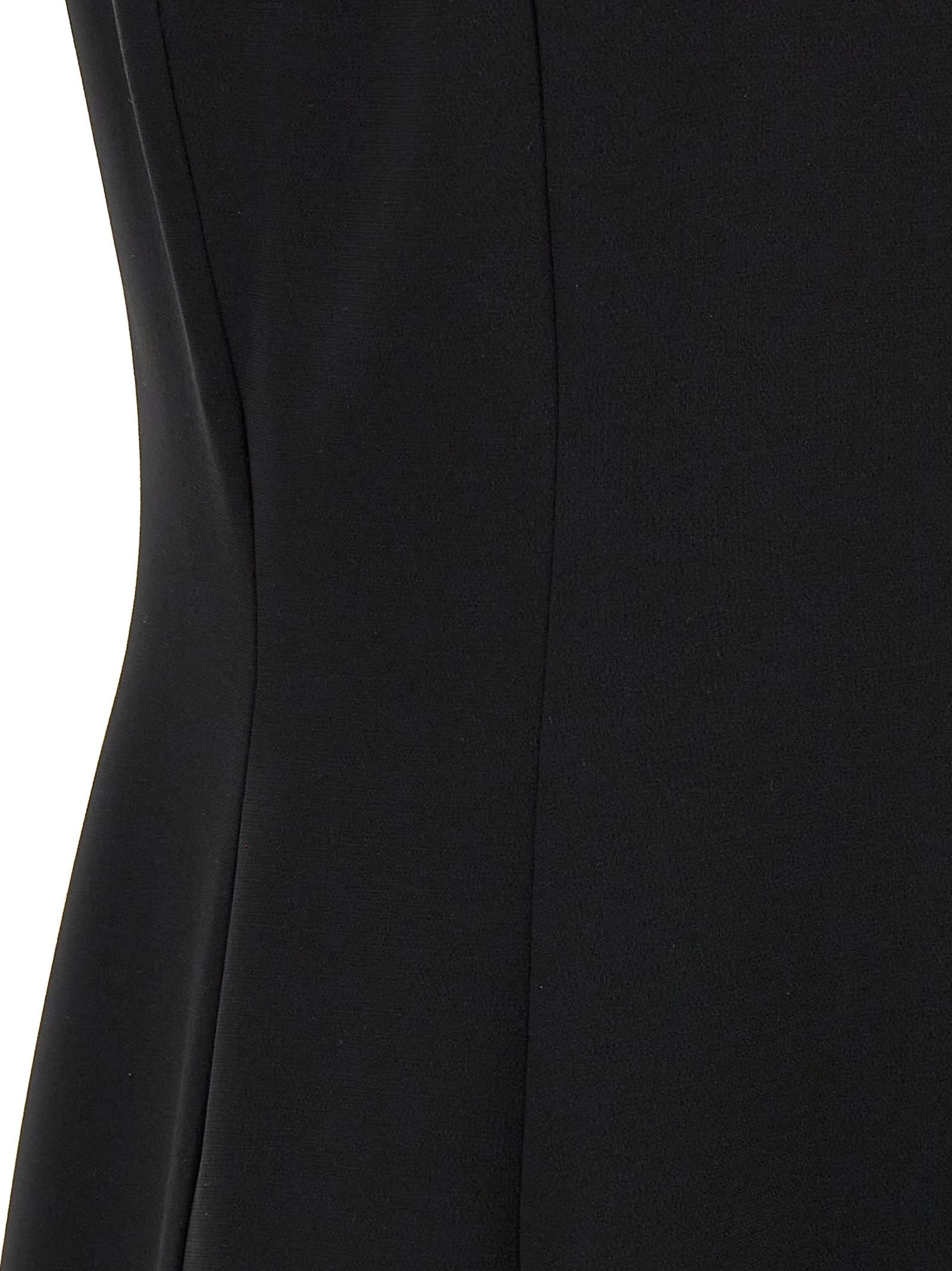 Theory Flare Dress Waist Round Neckline In Black