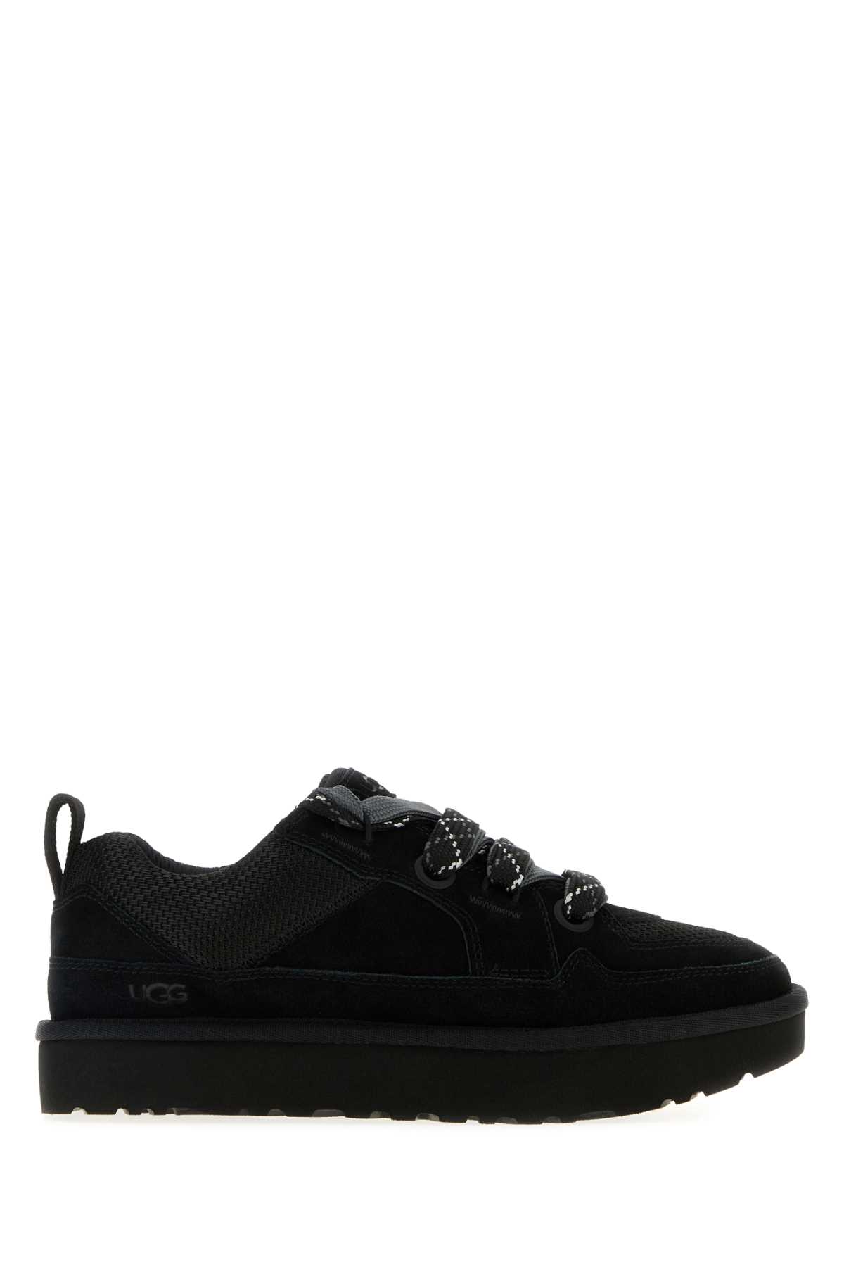 Black Suede And Mesh Lowmel Sneakers
