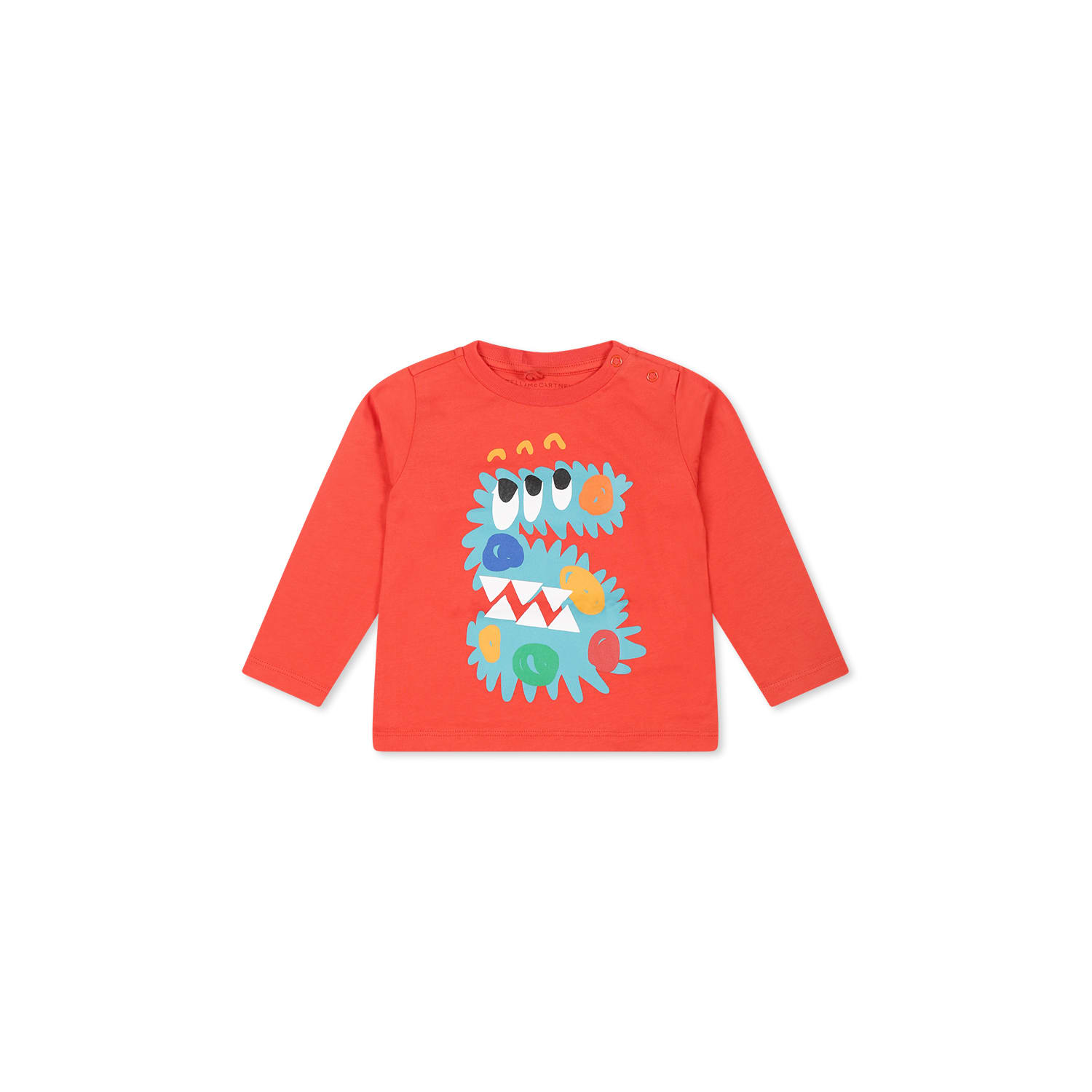 Stella Mccartney Red T-shirt For Baby Boy With Monster