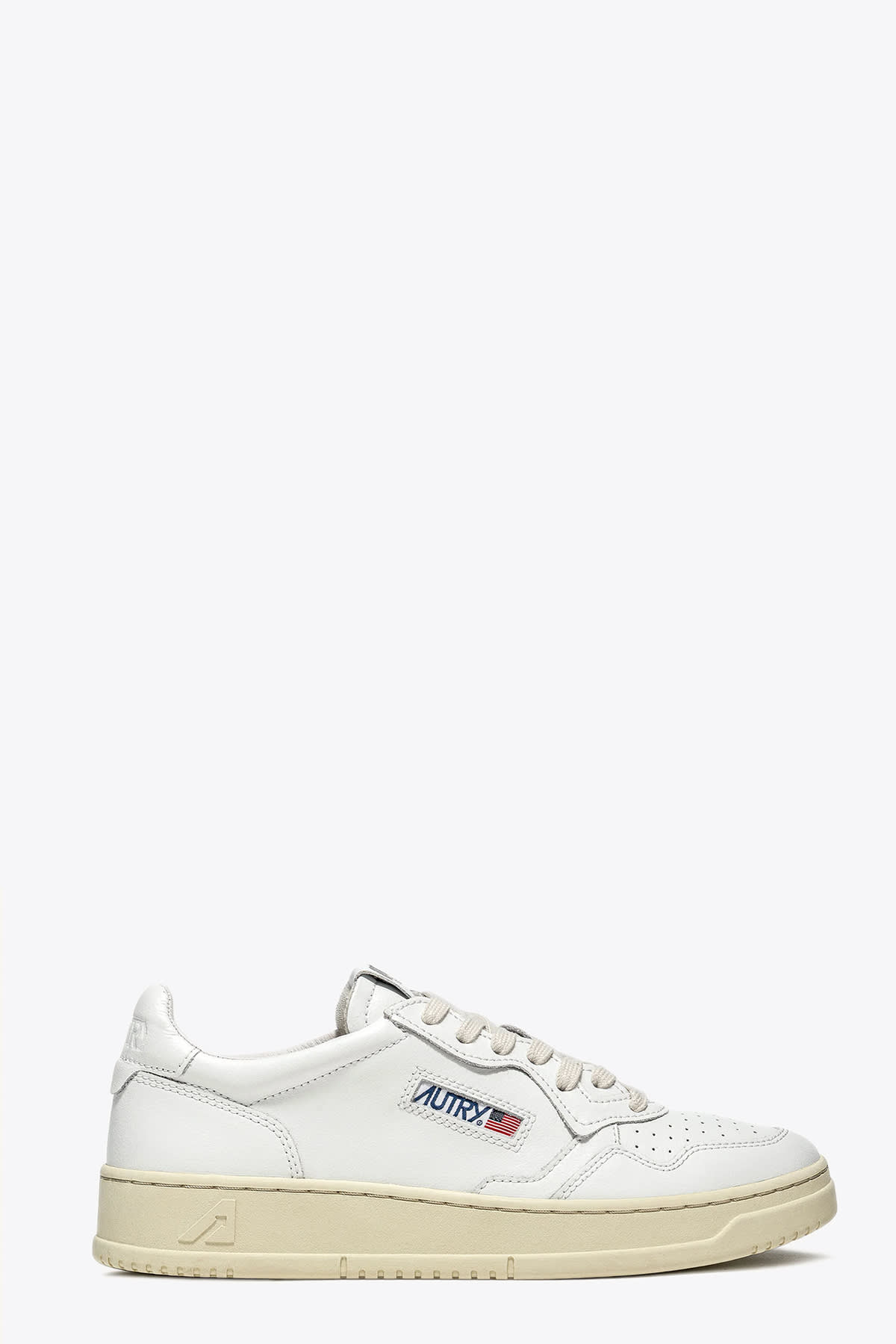 Autry 01 Low Man Leat/leat White leather low sneakers - Medalist low