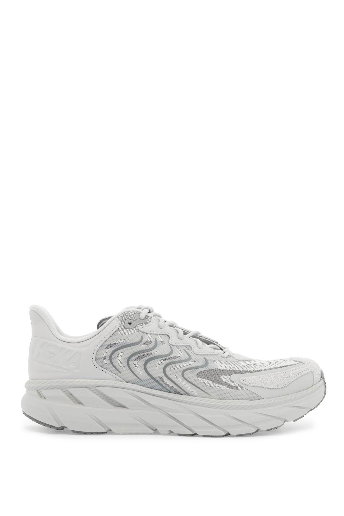 Shop Hoka Clifton Ls Sneakers In Stardust / Galactic Grey (green)