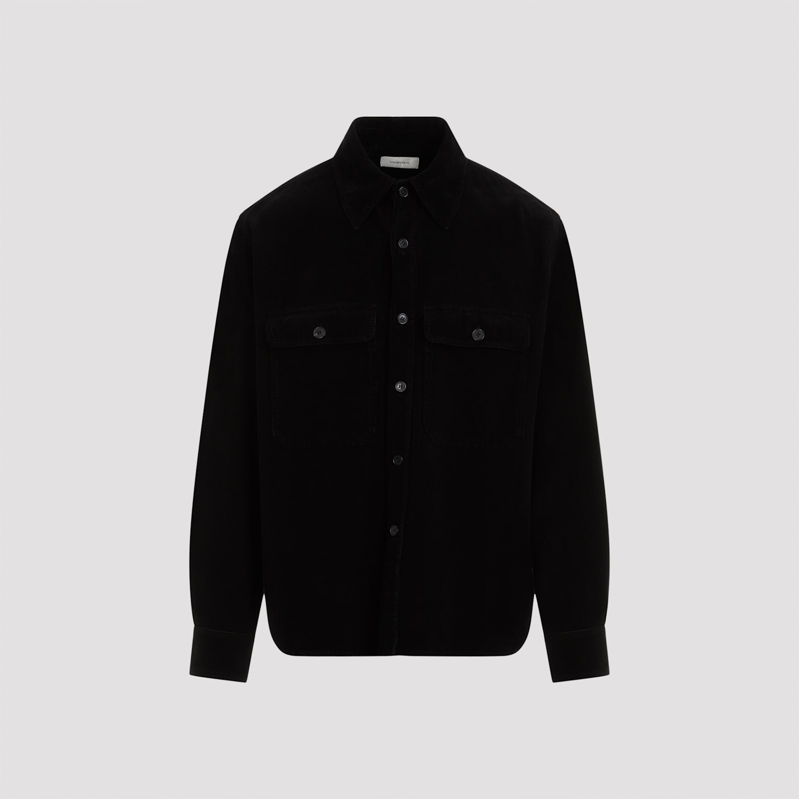 Shop Saint Laurent Cotton Overshirt In Deep Faded Black