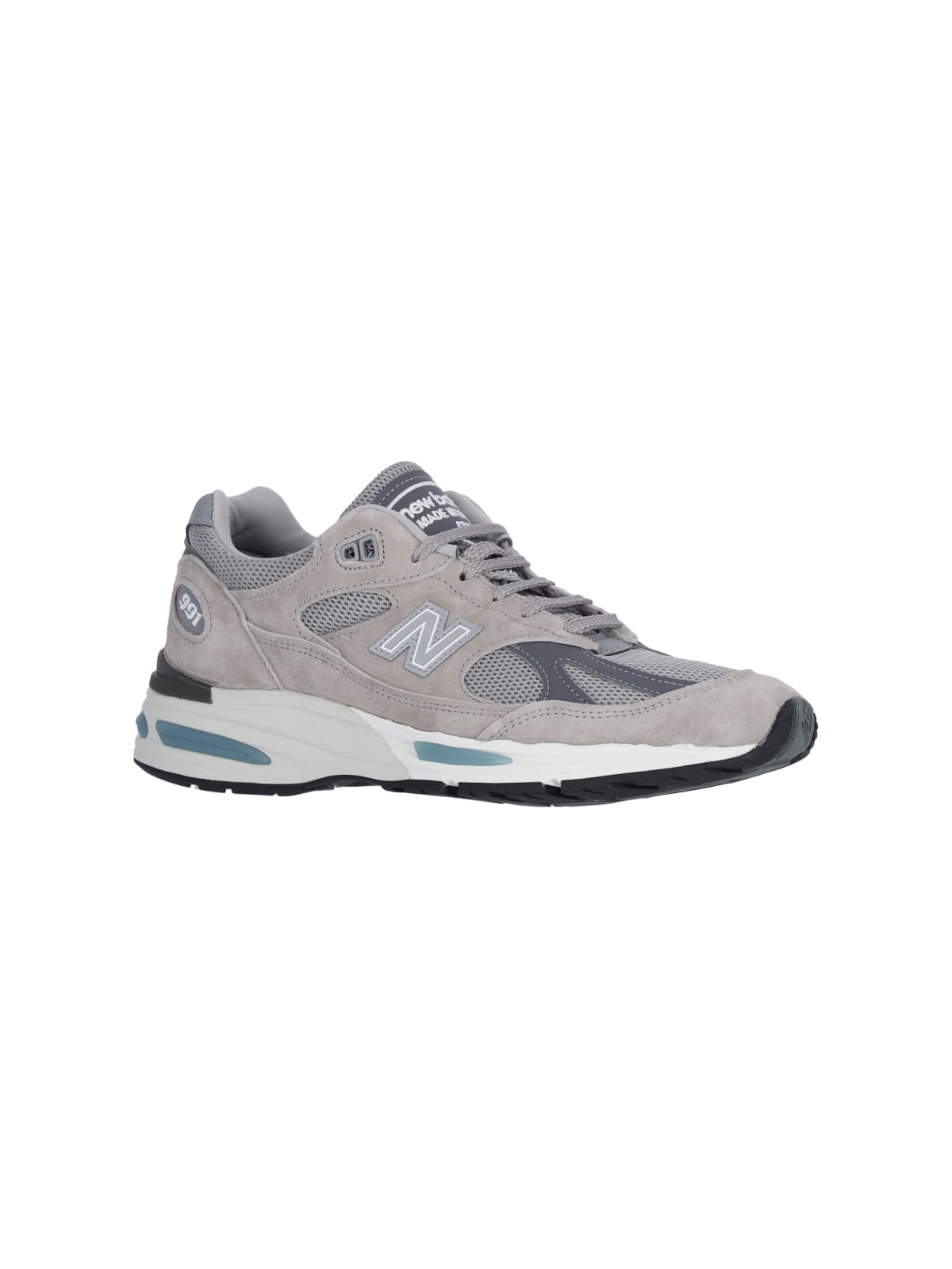 New Balance 991 V2 Mesh And Suede Low-top Sneakers