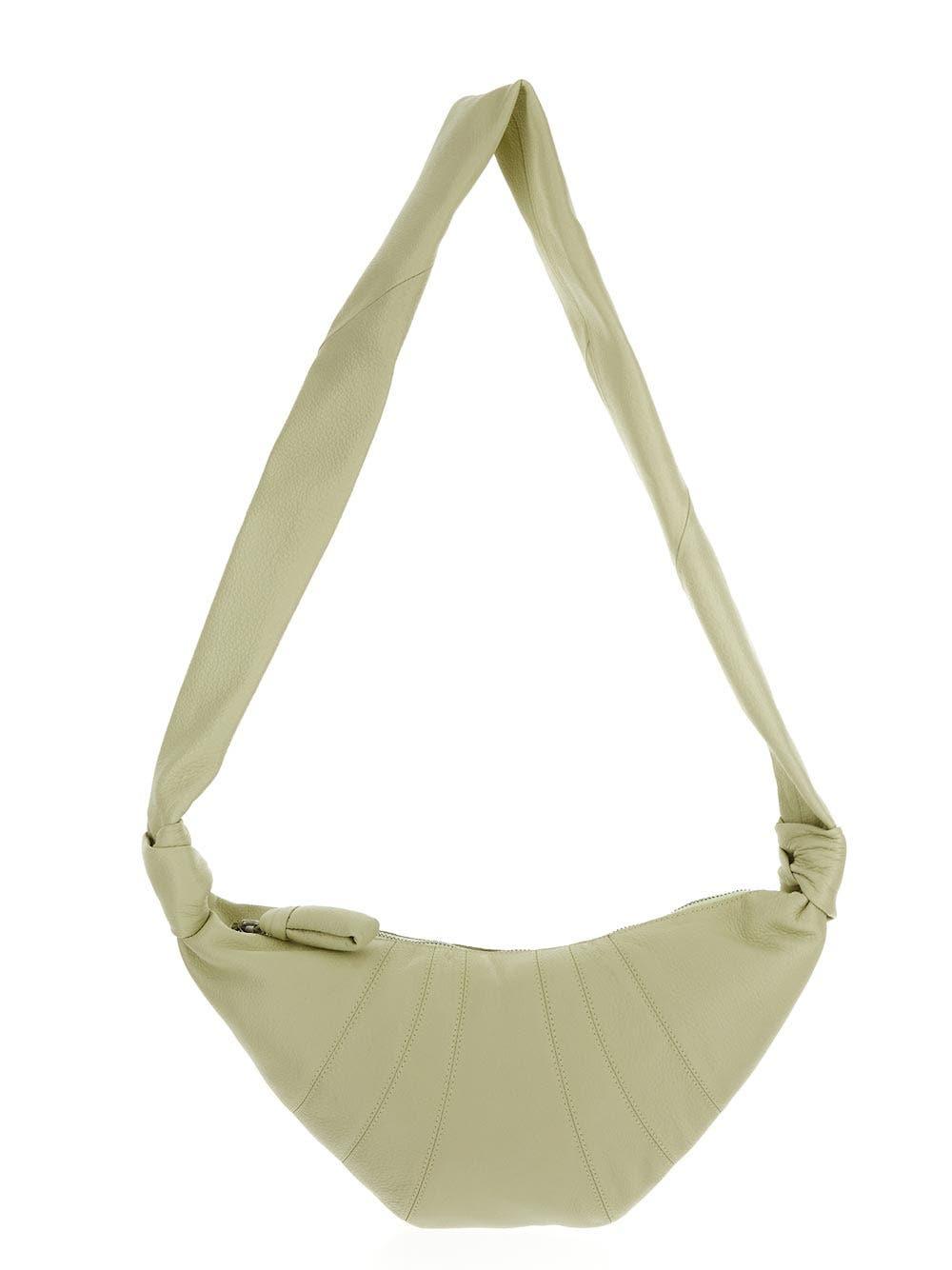 Shop Lemaire Small Croissant Bag In Dusty Yellow